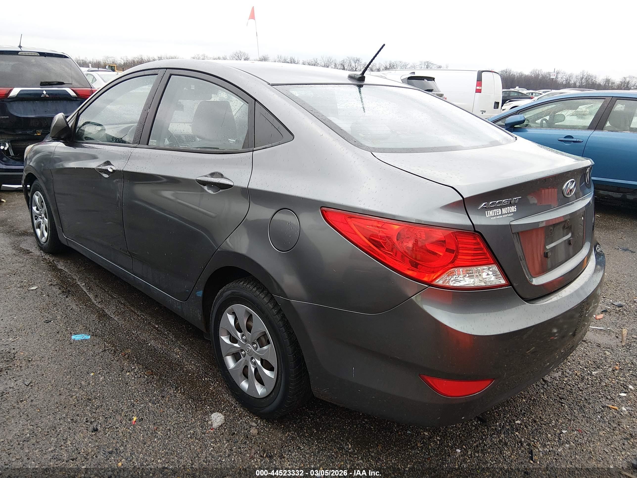 2014 Hyundai Accent Gls Серый vin: KMHCT4AE4EU630329