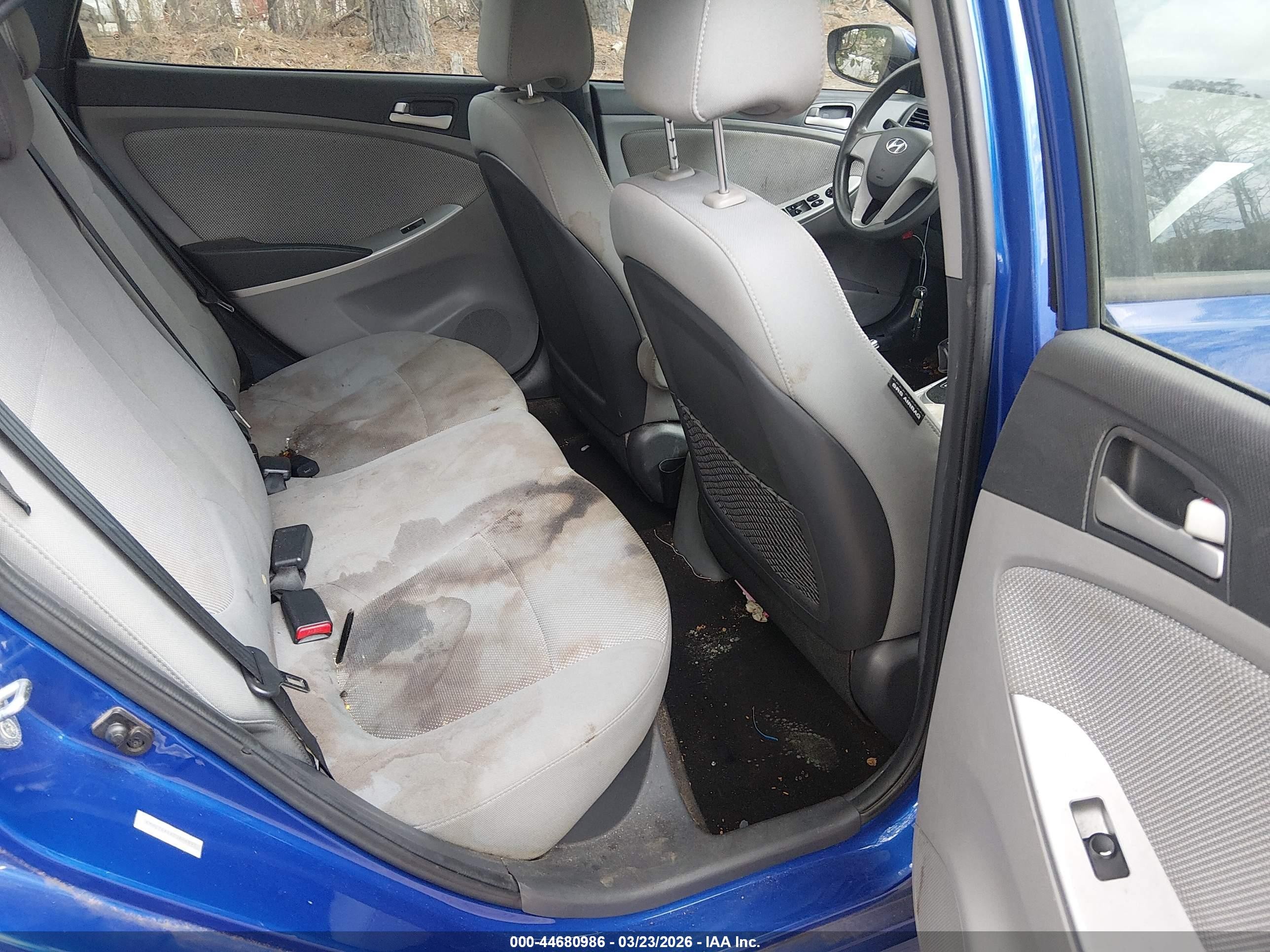 2014 Hyundai Accent Gls Blue vin: KMHCT4AE4EU666893