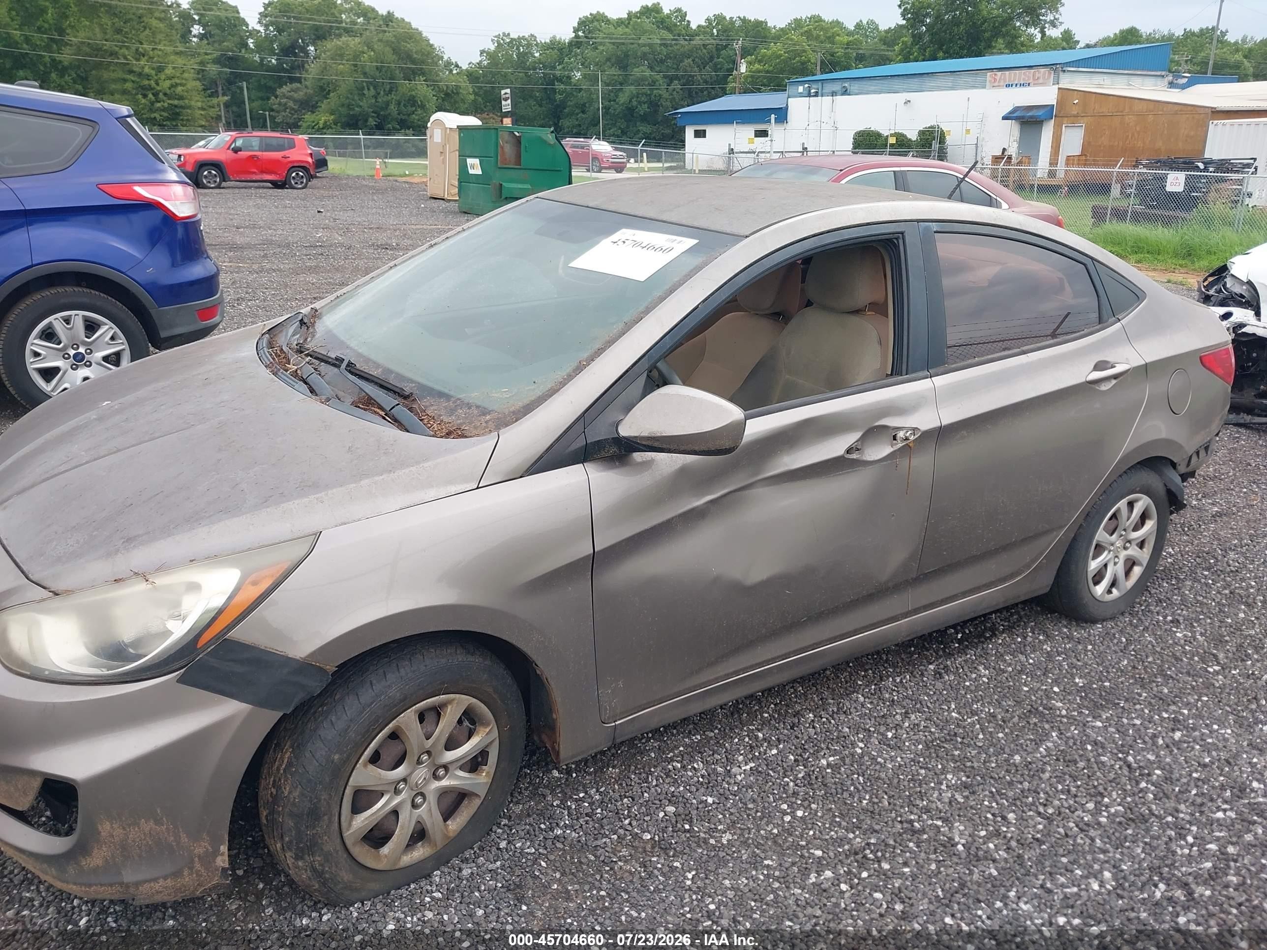 2014 Hyundai Accent Gls Beige vin: KMHCT4AE4EU673570