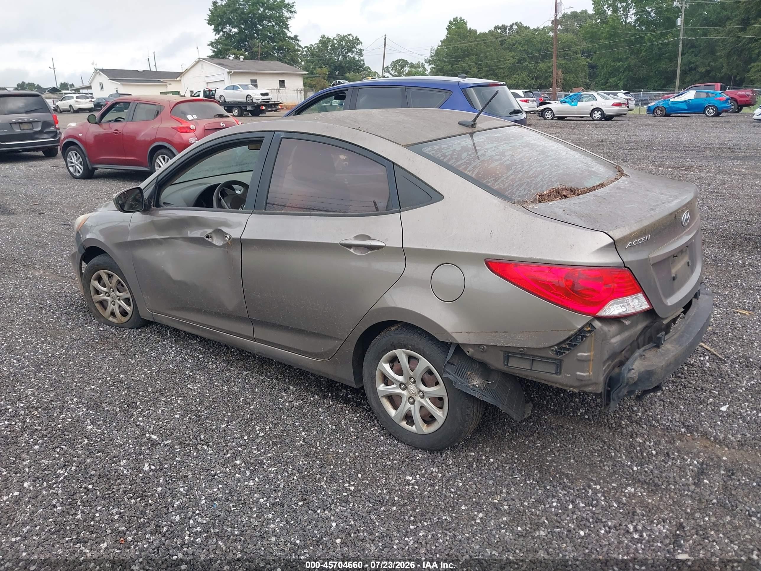 2014 Hyundai Accent Gls Beige vin: KMHCT4AE4EU673570