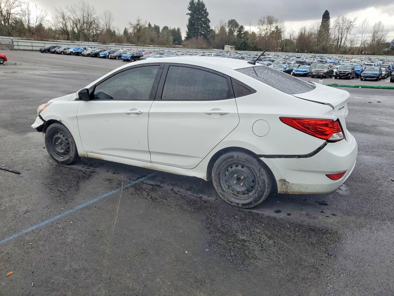 2014 Hyundai Accent Gls White vin: KMHCT4AE4EU684987