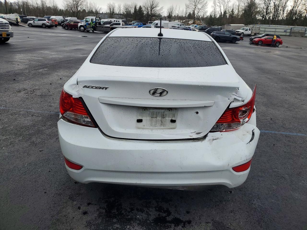2014 Hyundai Accent Gls White vin: KMHCT4AE4EU684987