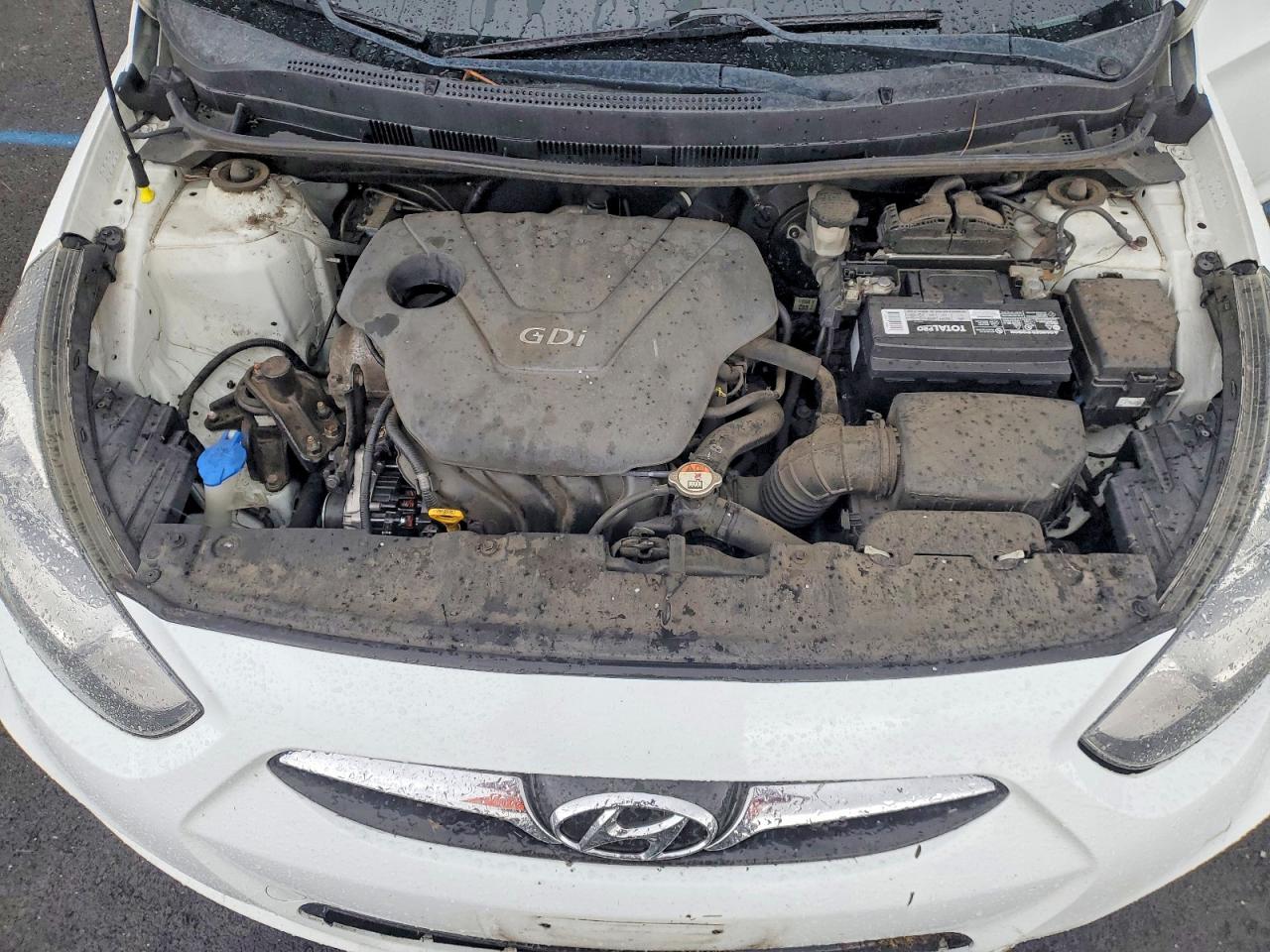 2014 Hyundai Accent Gls White vin: KMHCT4AE4EU684987