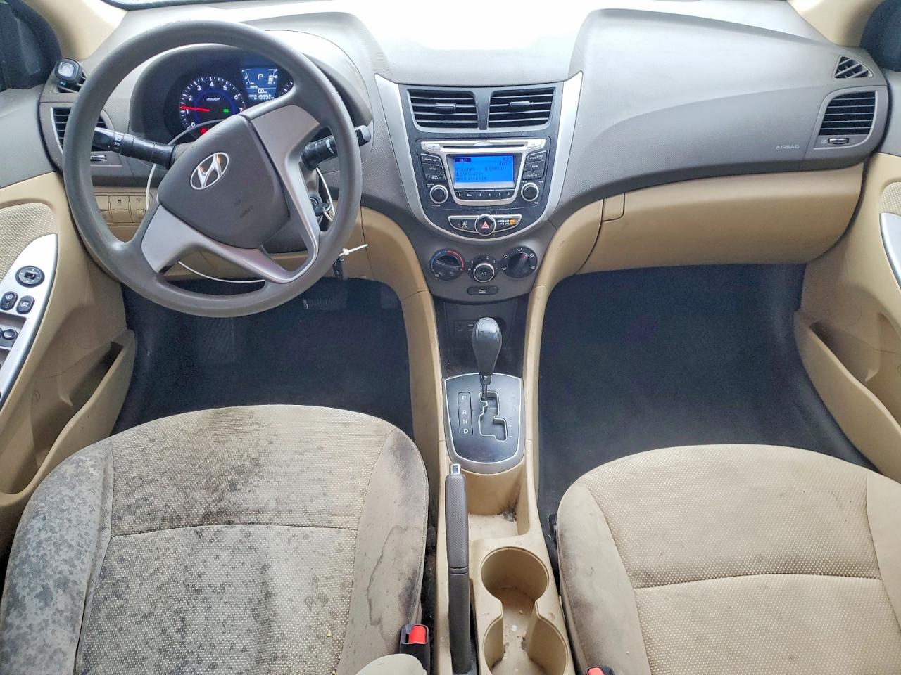 2014 Hyundai Accent Gls White vin: KMHCT4AE4EU684987