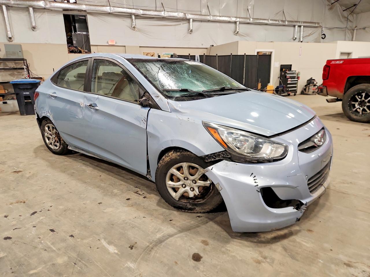 2014 Hyundai Accent Gls Blue vin: KMHCT4AE4EU707152
