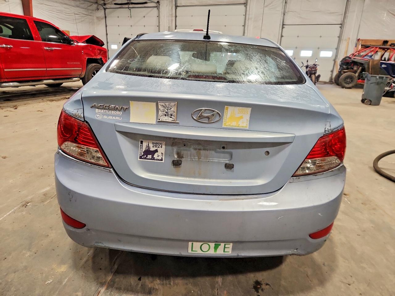 2014 Hyundai Accent Gls Blue vin: KMHCT4AE4EU707152