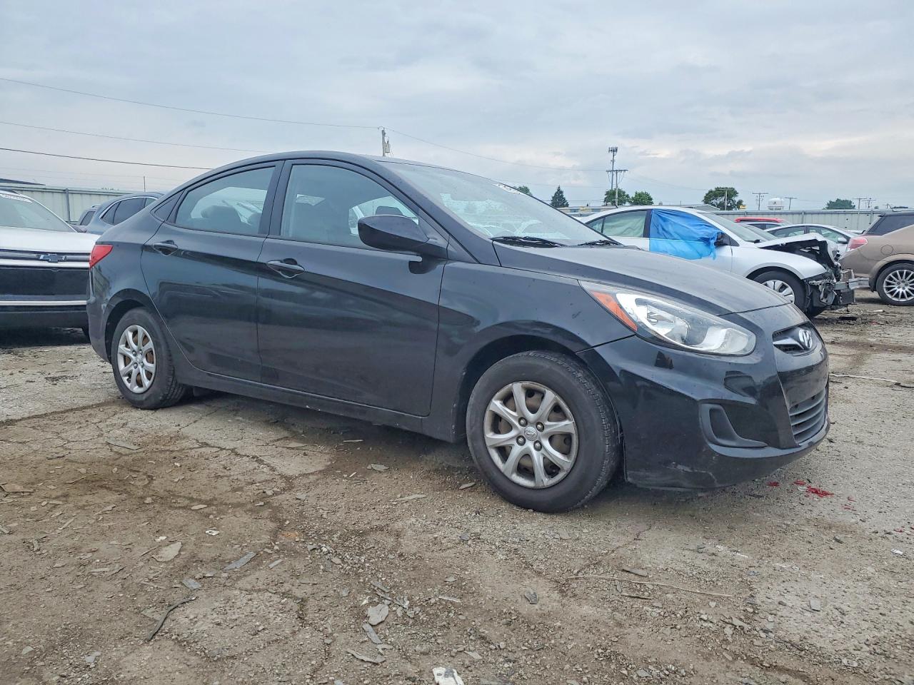 2014 Hyundai Accent Gls Black vin: KMHCT4AE4EU718183