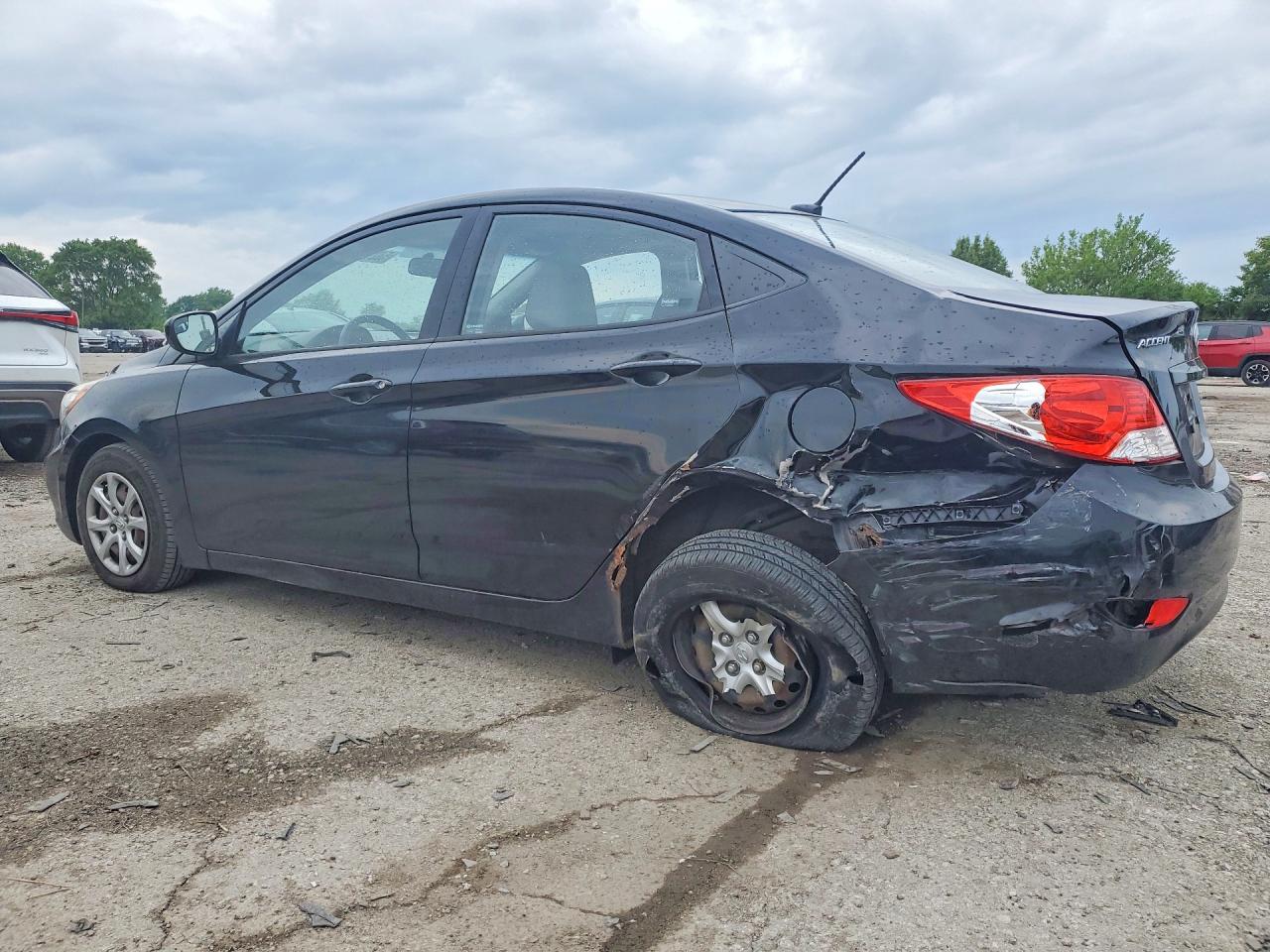 2014 Hyundai Accent Gls Black vin: KMHCT4AE4EU718183