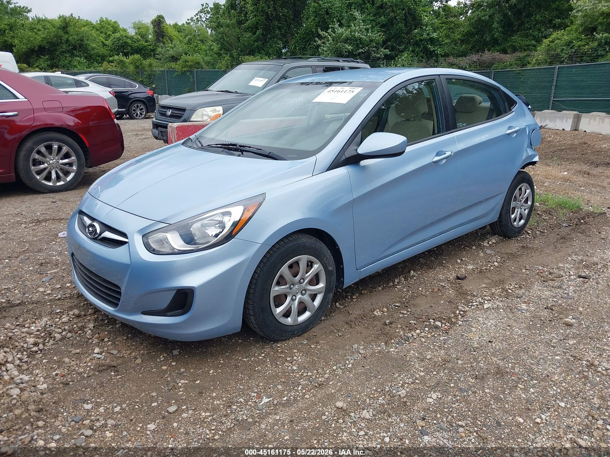 2014 Hyundai Accent Gls Blue vin: KMHCT4AE4EU733704
