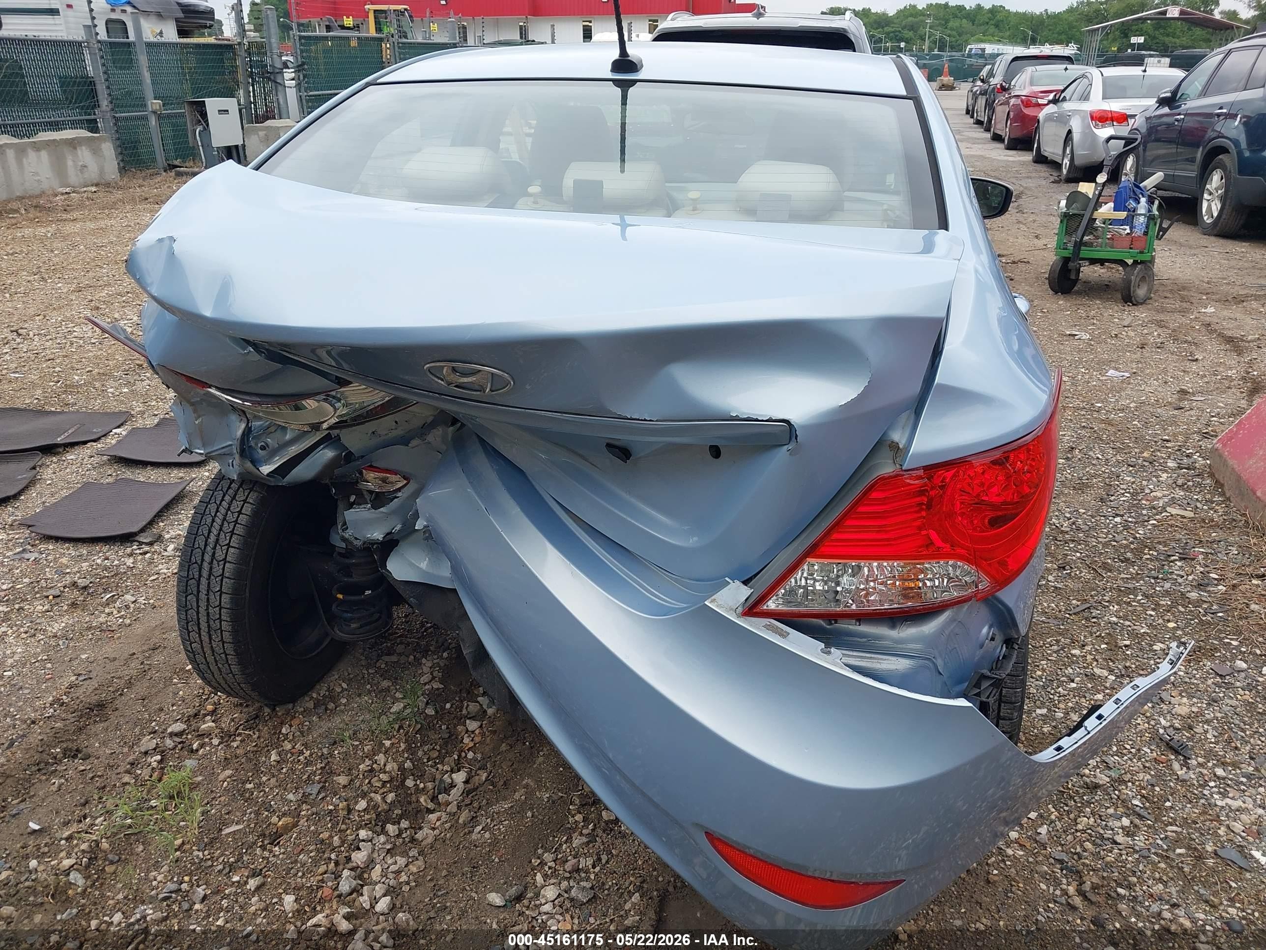 2014 Hyundai Accent Gls Blue vin: KMHCT4AE4EU733704