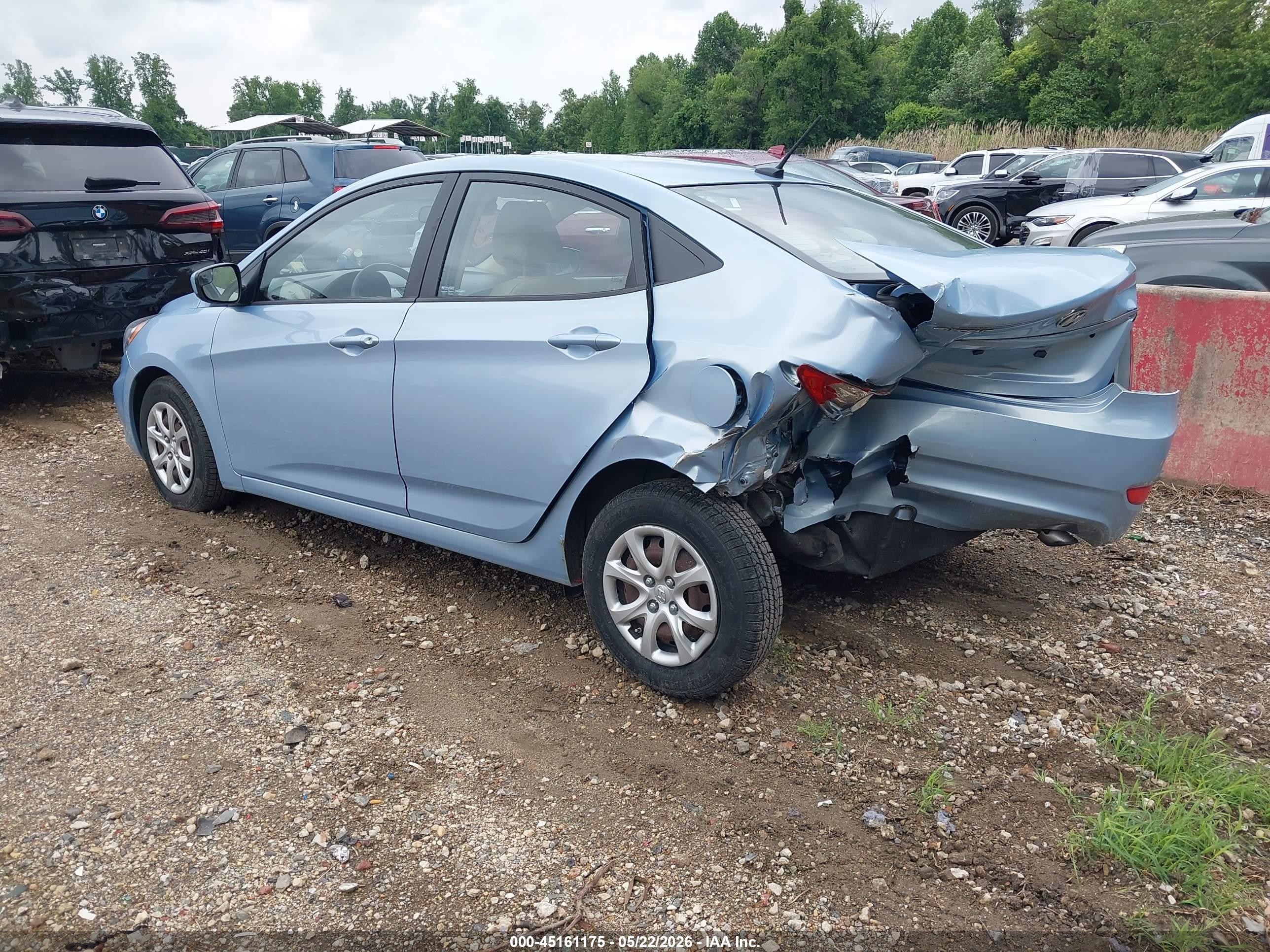 2014 Hyundai Accent Gls Blue vin: KMHCT4AE4EU733704
