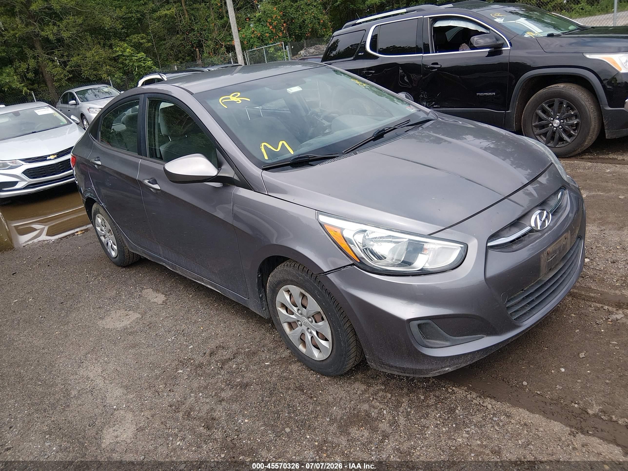 2015 Hyundai Accent Gls Silver vin: KMHCT4AE4FU792382