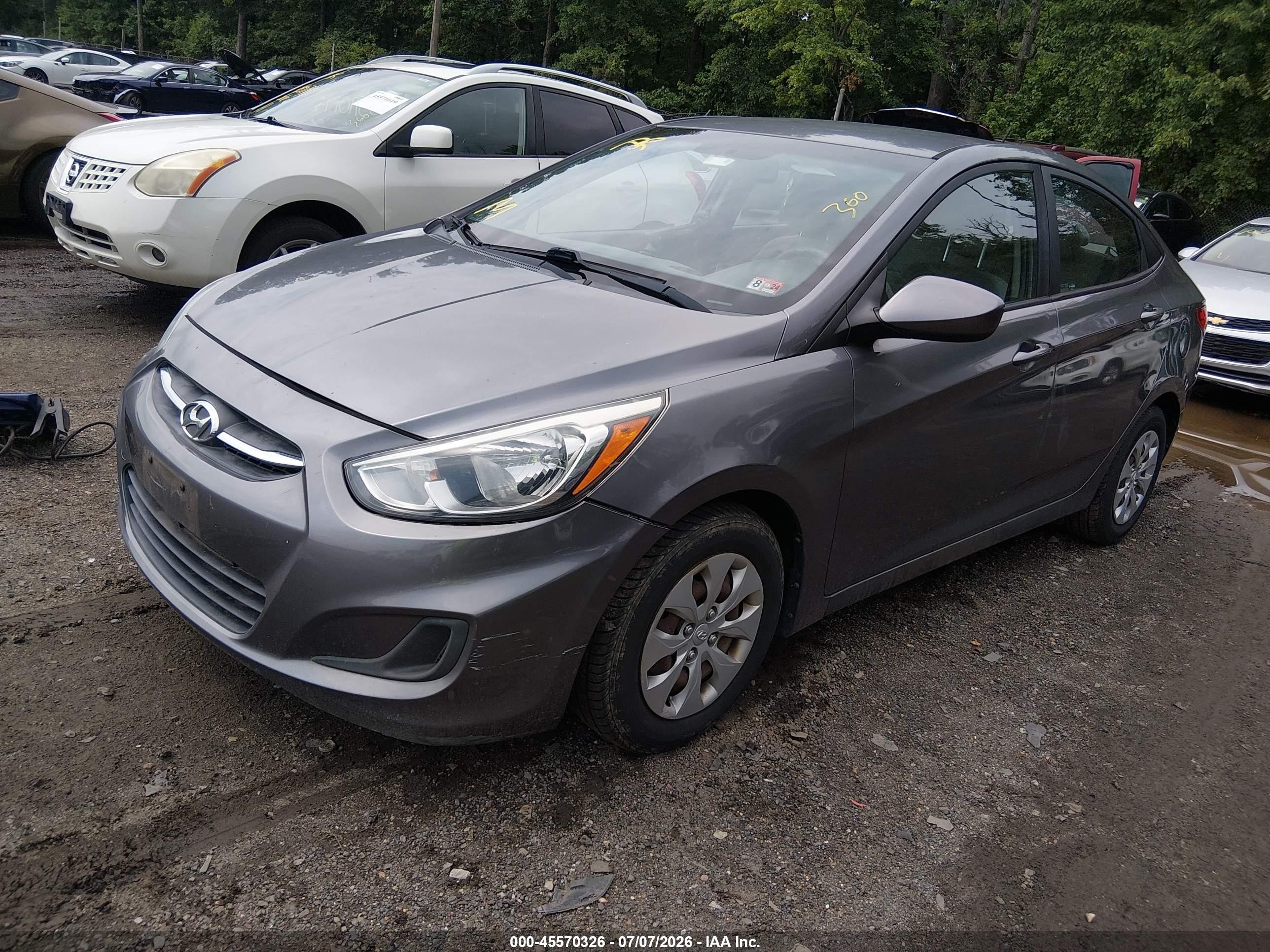 2015 Hyundai Accent Gls Silver vin: KMHCT4AE4FU792382