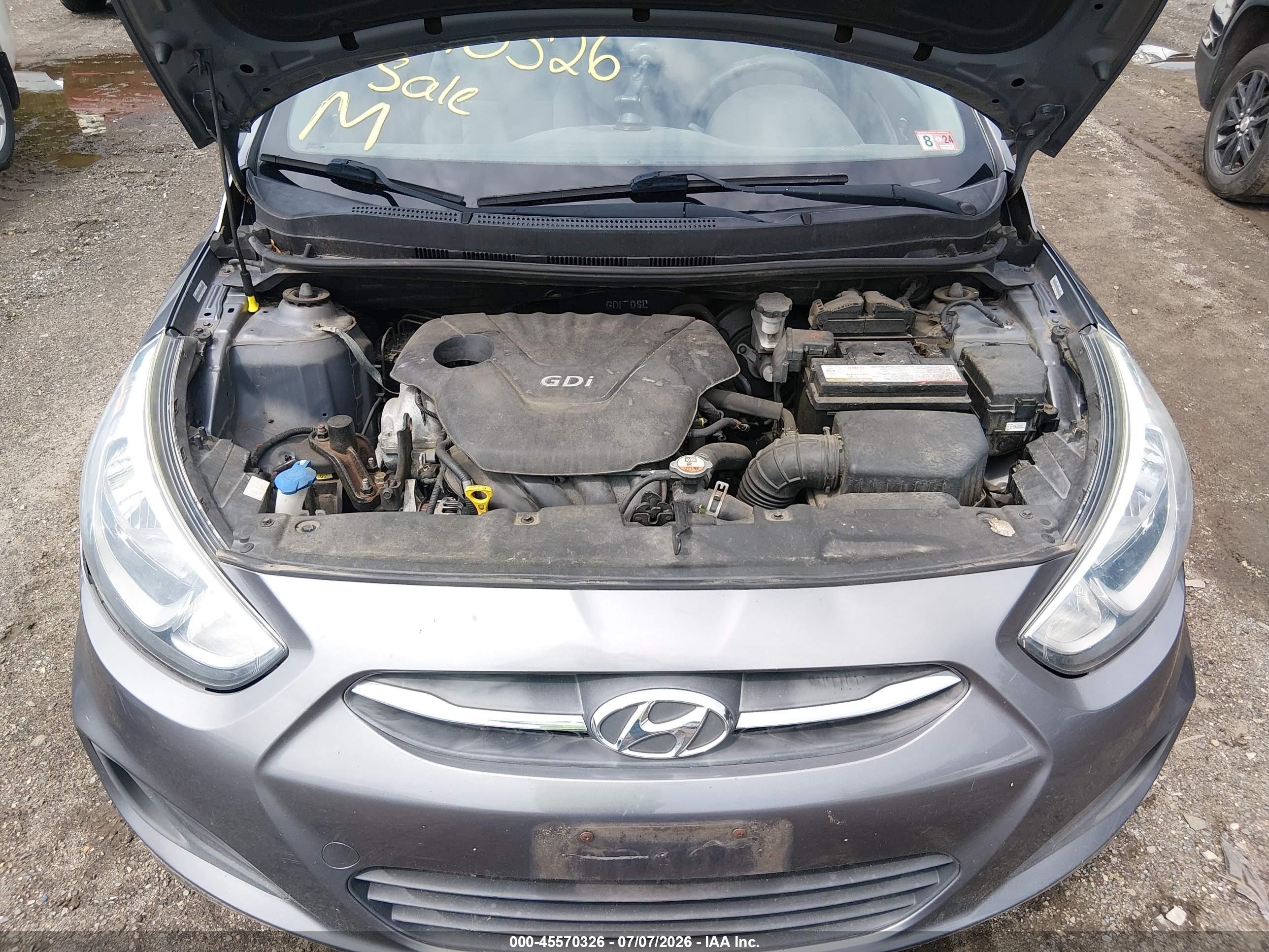 2015 Hyundai Accent Gls Silver vin: KMHCT4AE4FU792382