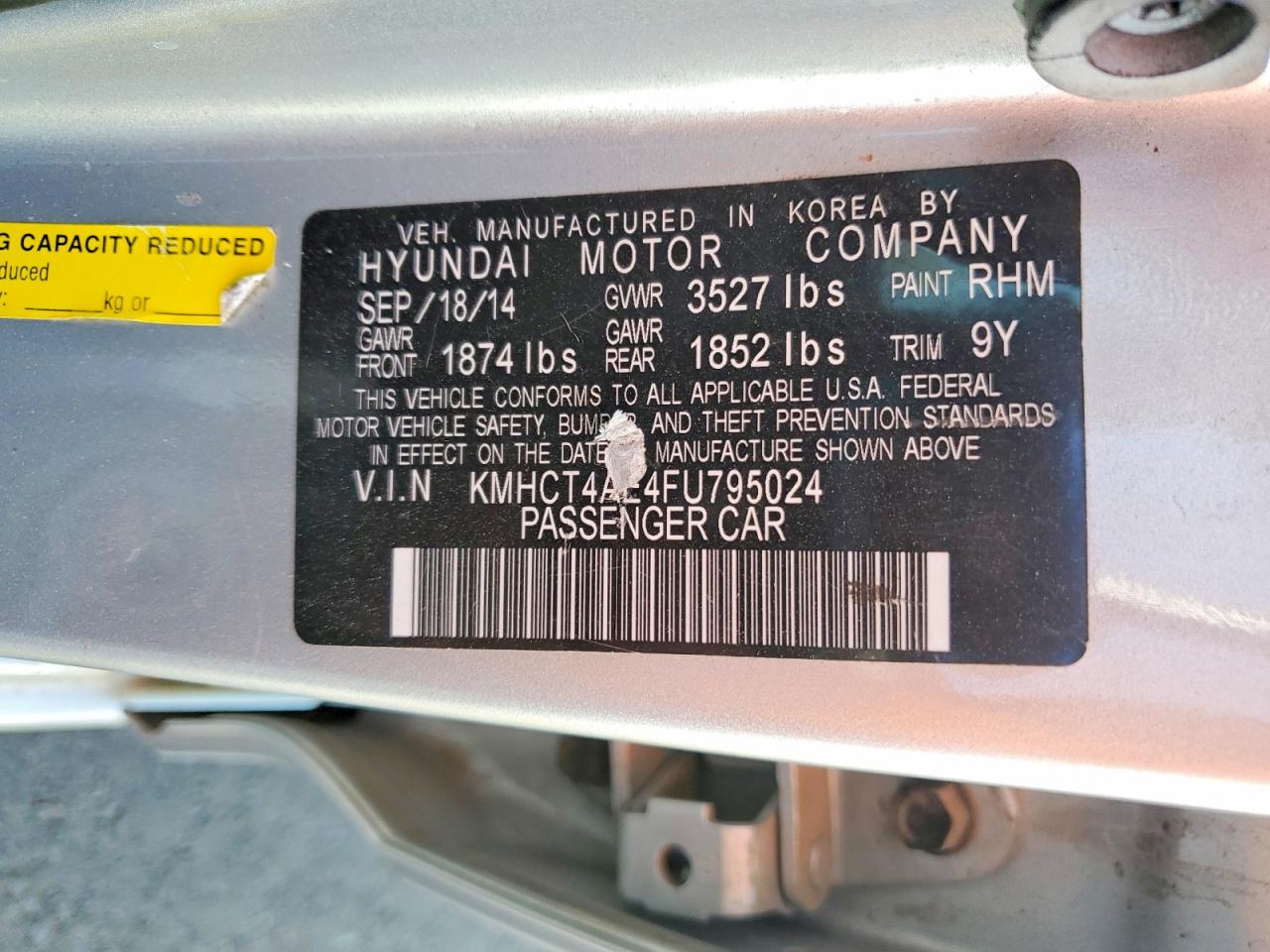 2015 Hyundai Accent Gls Silver vin: KMHCT4AE4FU795024