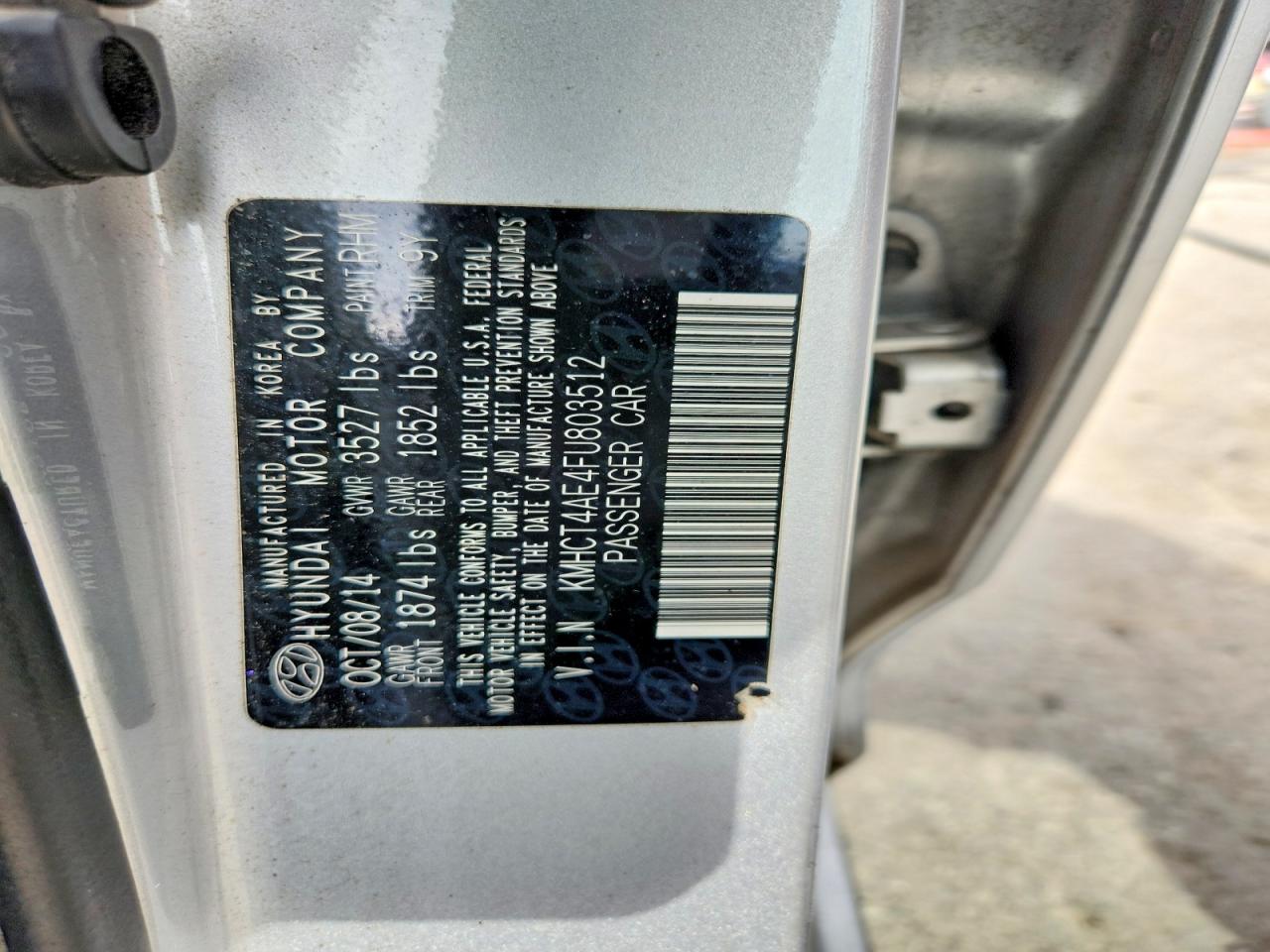 2015 Hyundai Accent Gls Silver vin: KMHCT4AE4FU803512