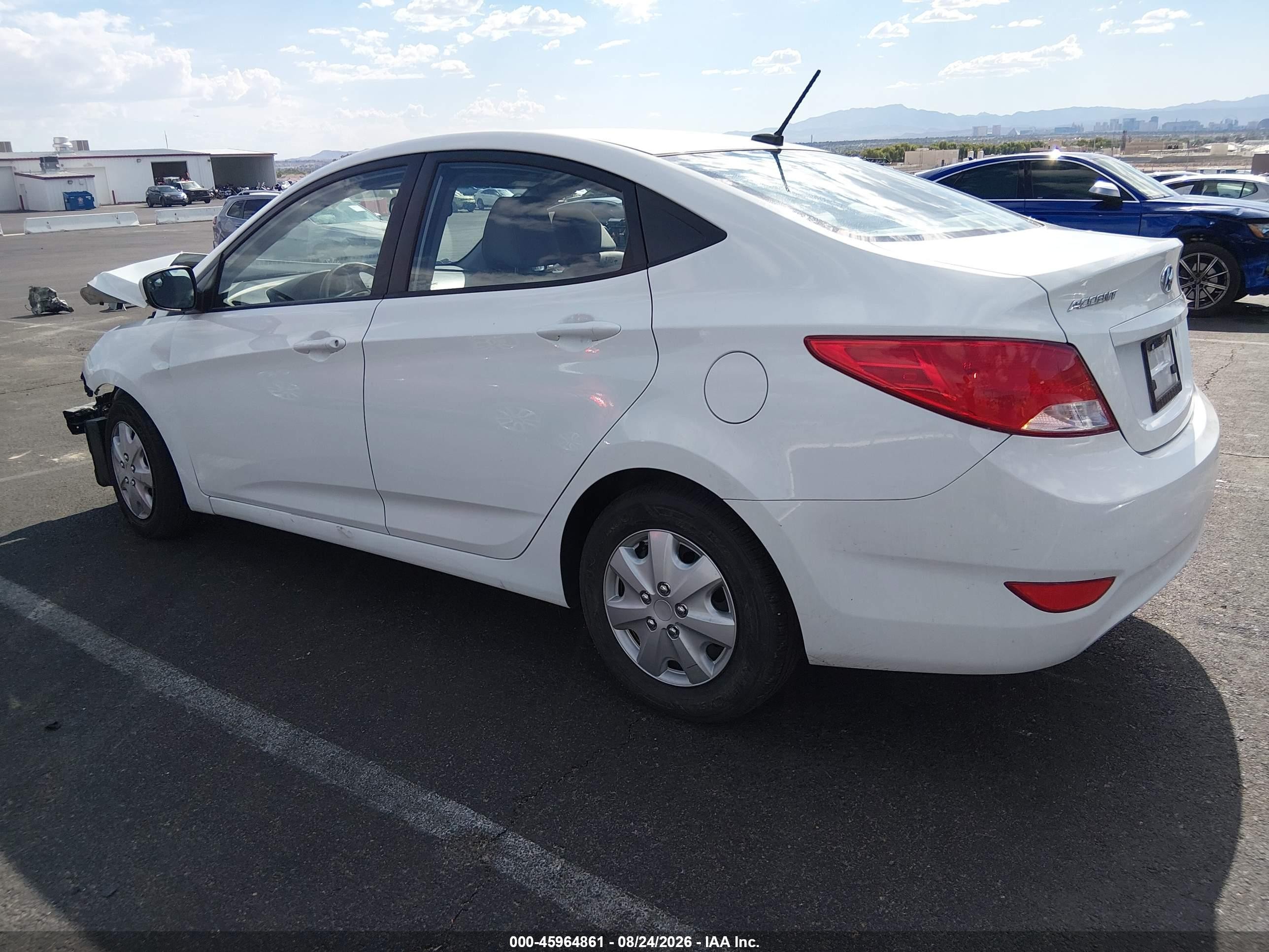 2015 Hyundai Accent Gls White vin: KMHCT4AE4FU863547