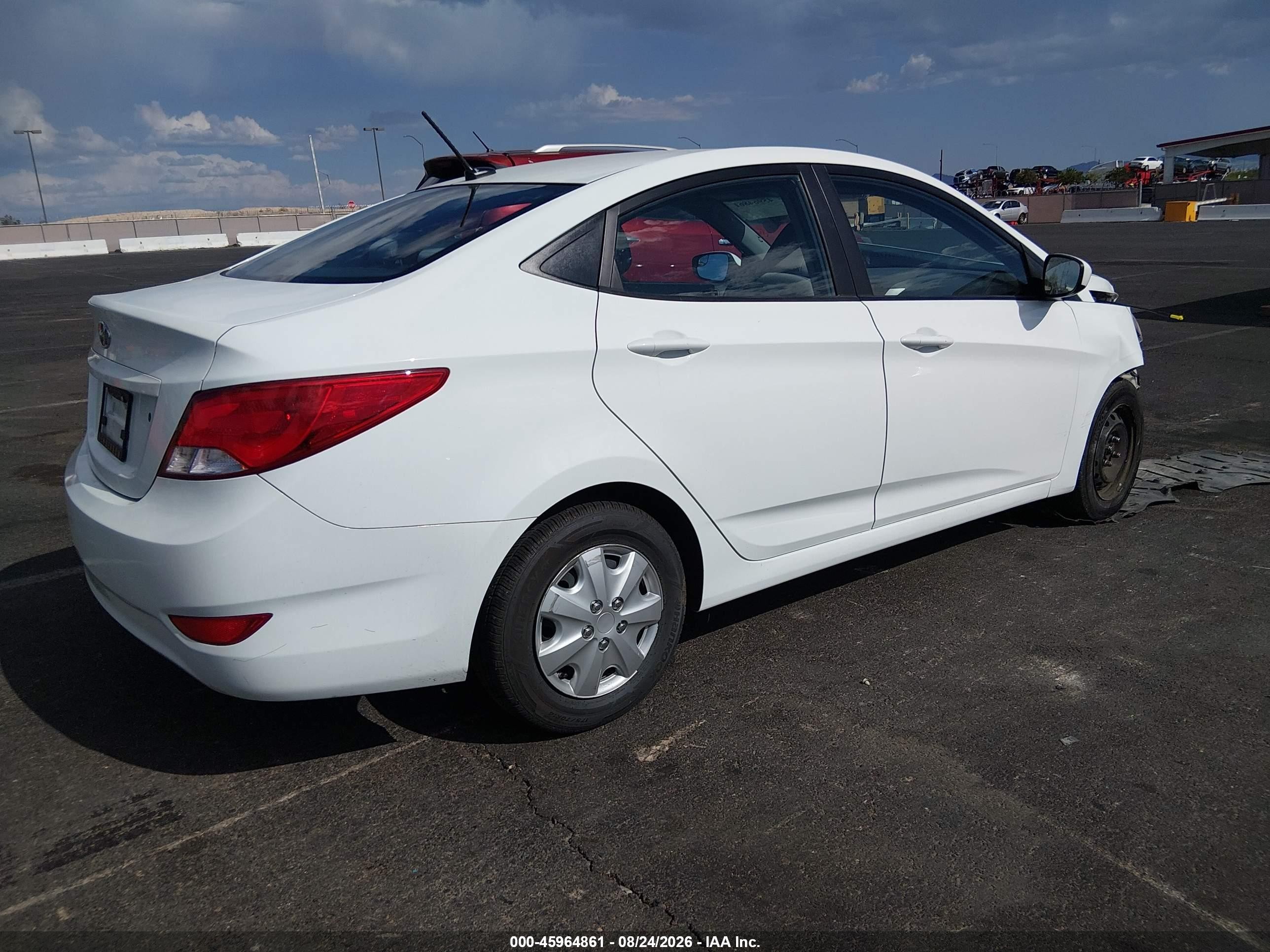 2015 Hyundai Accent Gls White vin: KMHCT4AE4FU863547