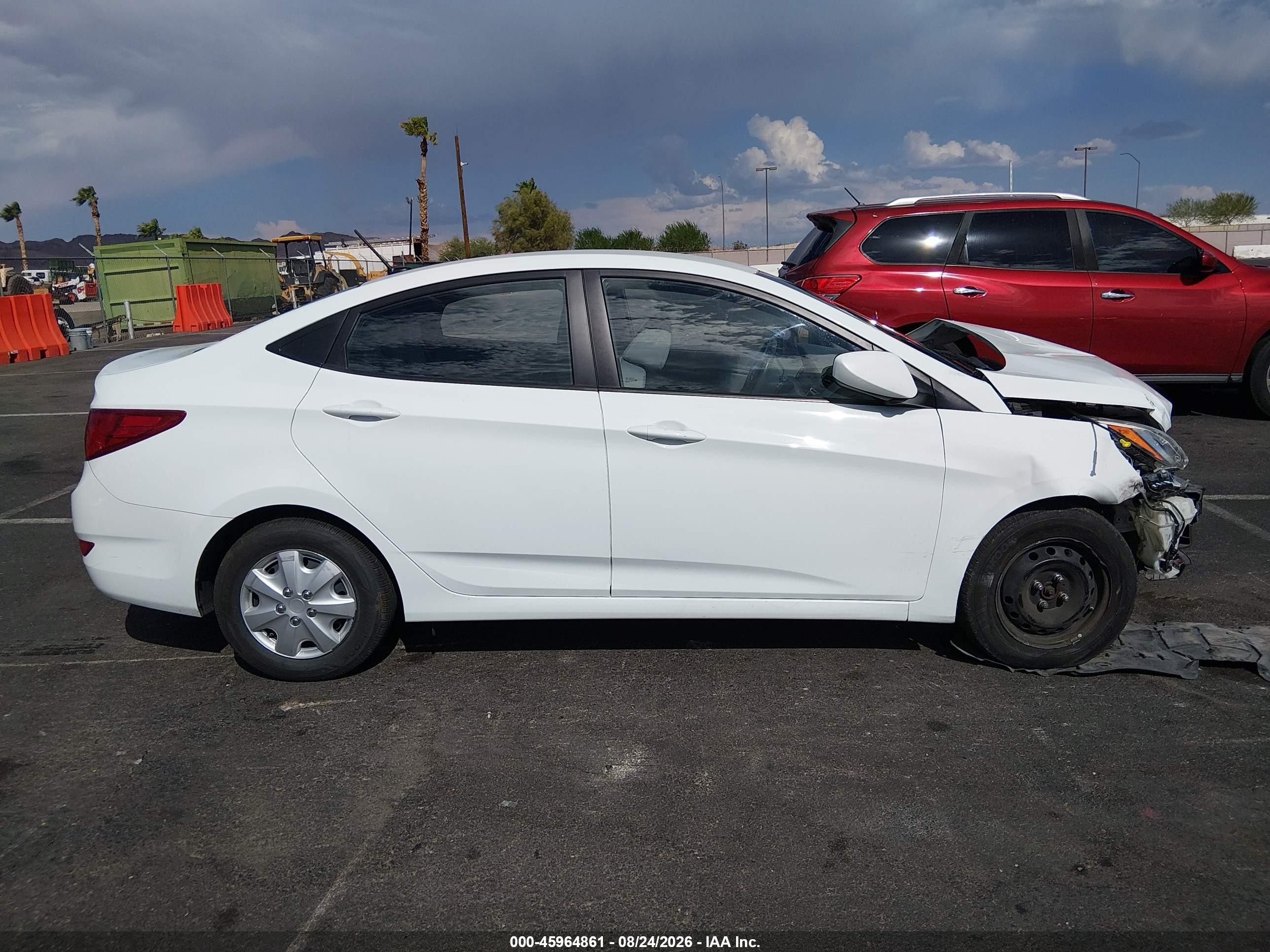 2015 Hyundai Accent Gls White vin: KMHCT4AE4FU863547