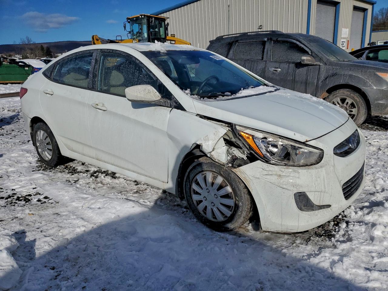 2015 Hyundai Accent Gls White vin: KMHCT4AE4FU905487