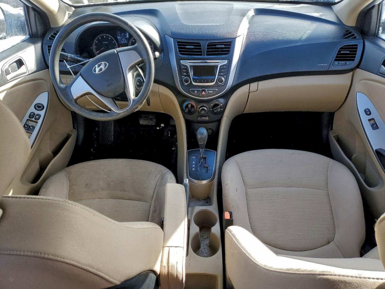 2015 Hyundai Accent Gls White vin: KMHCT4AE4FU905487
