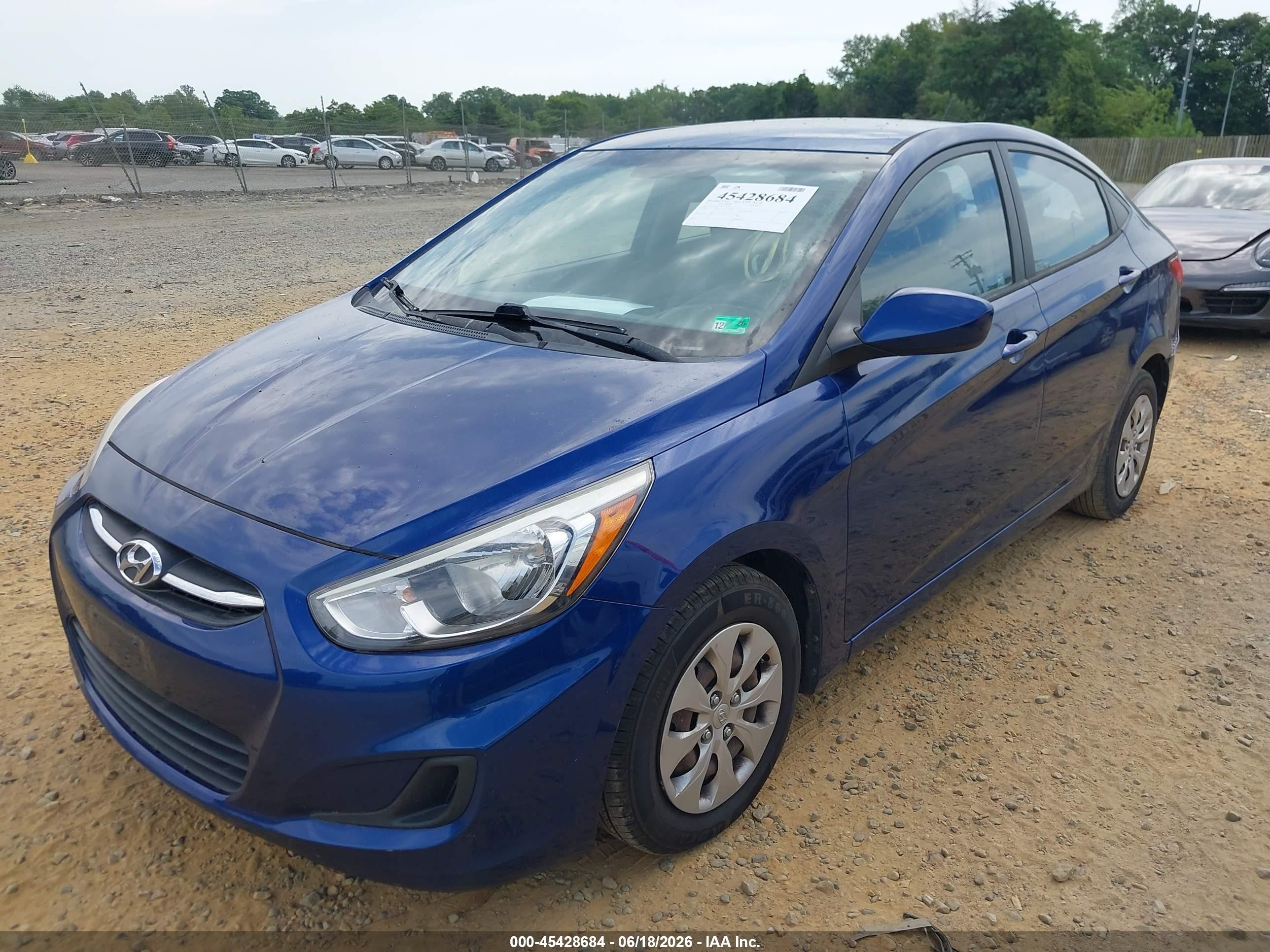 2015 Hyundai Accent Gls Blue vin: KMHCT4AE4FU915064