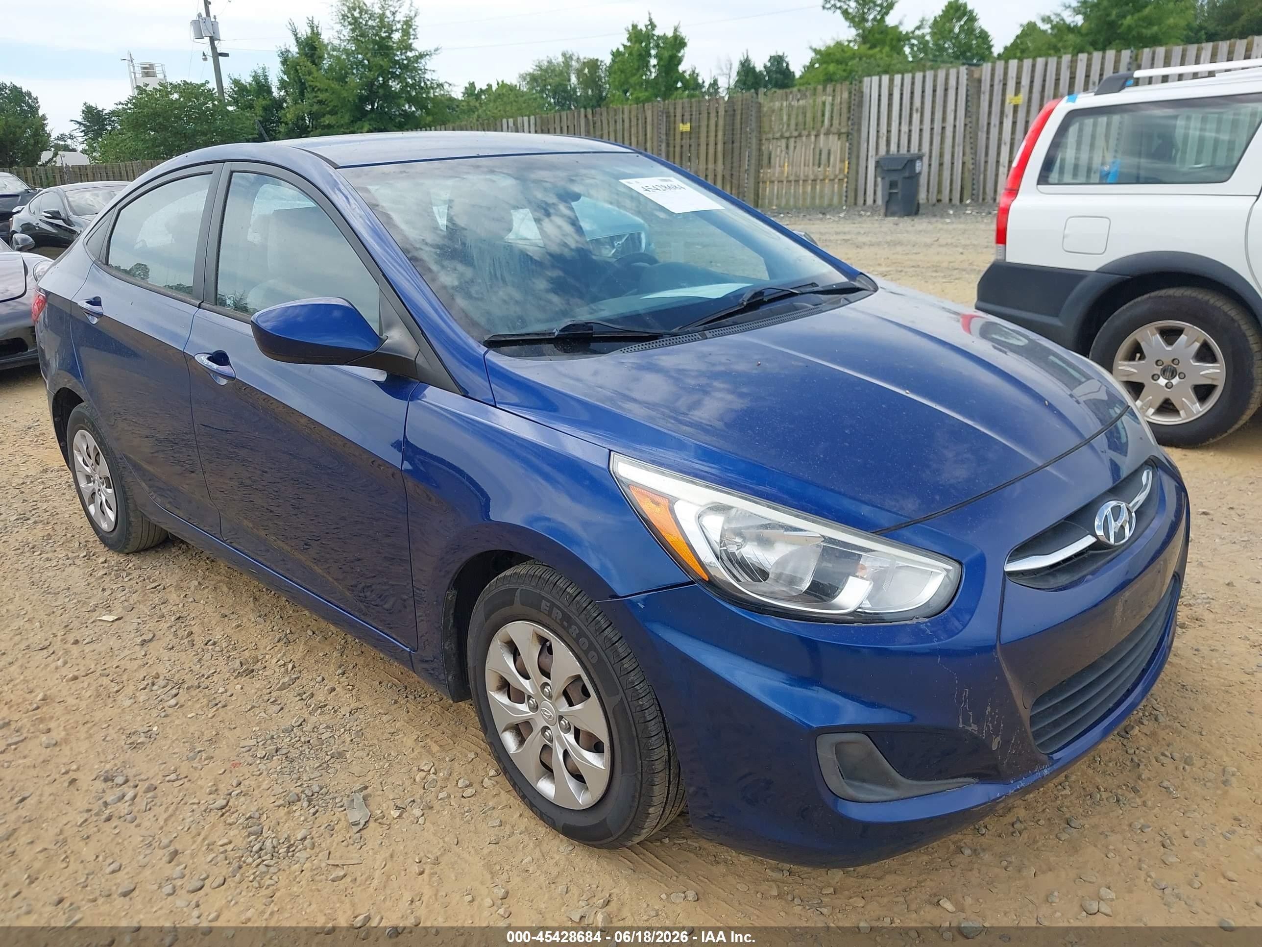 2015 Hyundai Accent Gls Blue vin: KMHCT4AE4FU915064