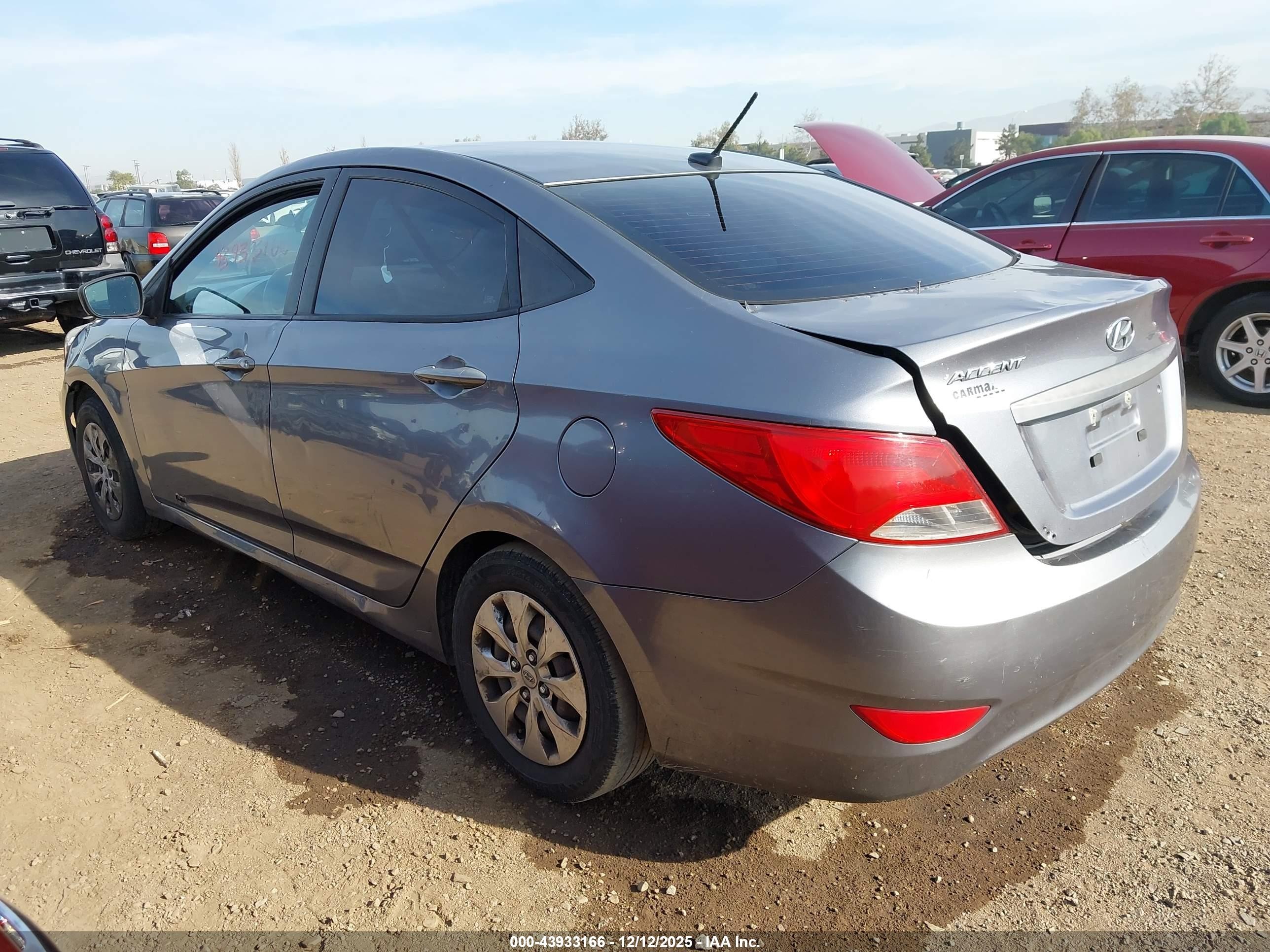 2016 Hyundai Accent Se Gray vin: KMHCT4AE4GU013788
