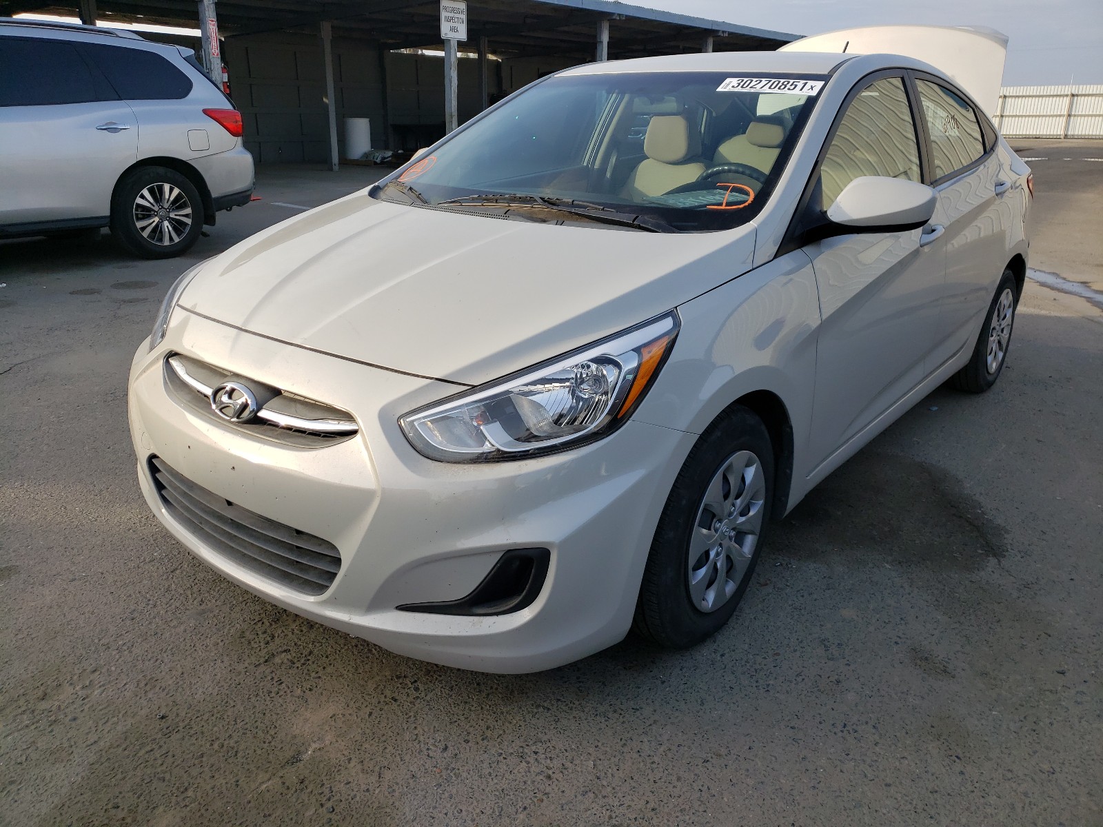 2016 Hyundai Accent Se White vin: KMHCT4AE4GU072016