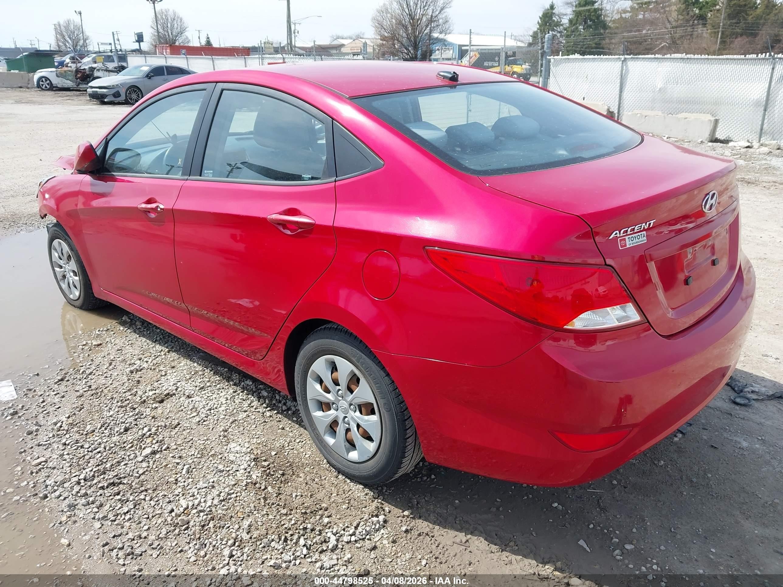 2016 Hyundai Accent Se Красный vin: KMHCT4AE4GU989781