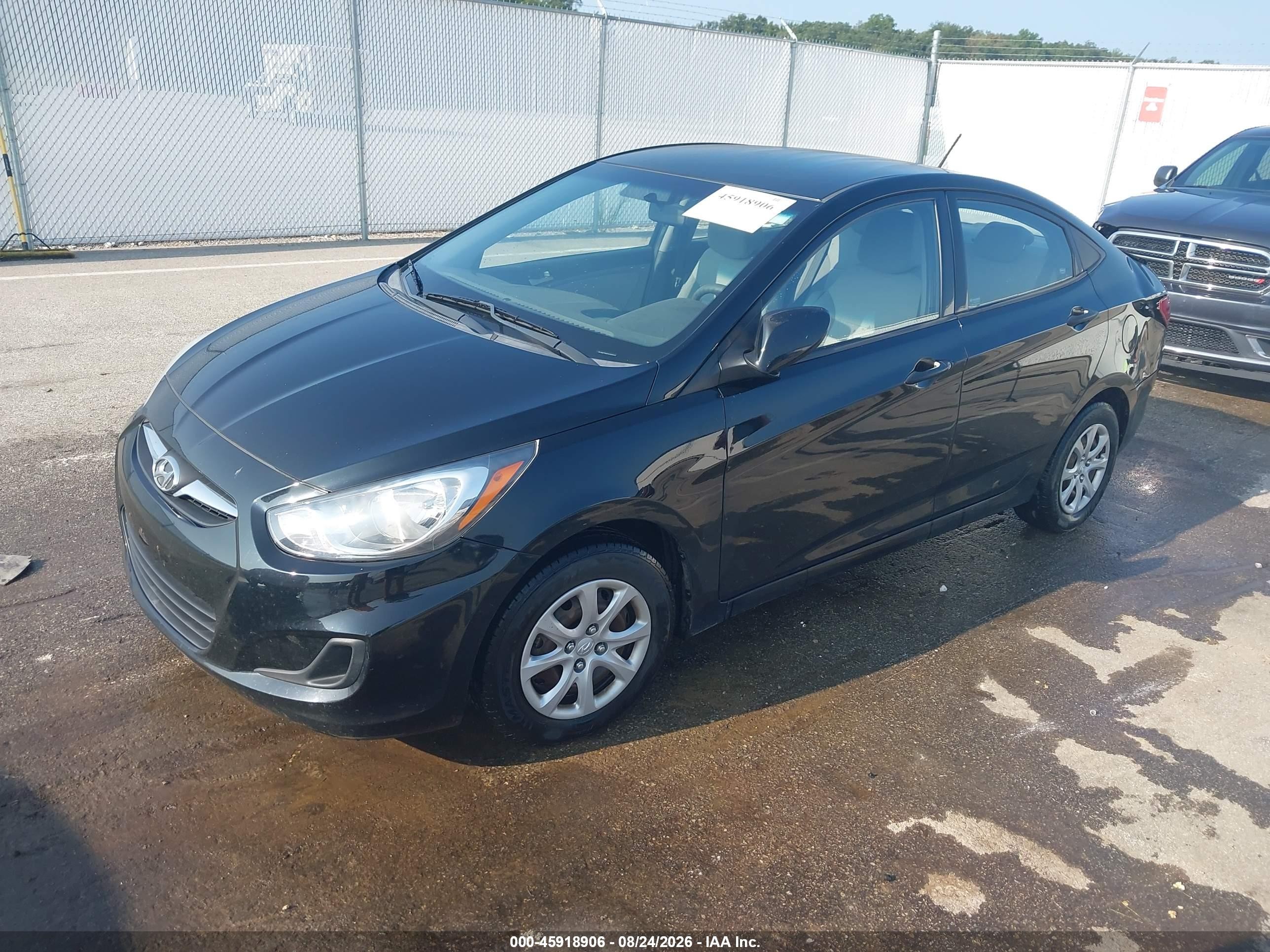 2012 Hyundai Accent Gls Black vin: KMHCT4AE5CU050519