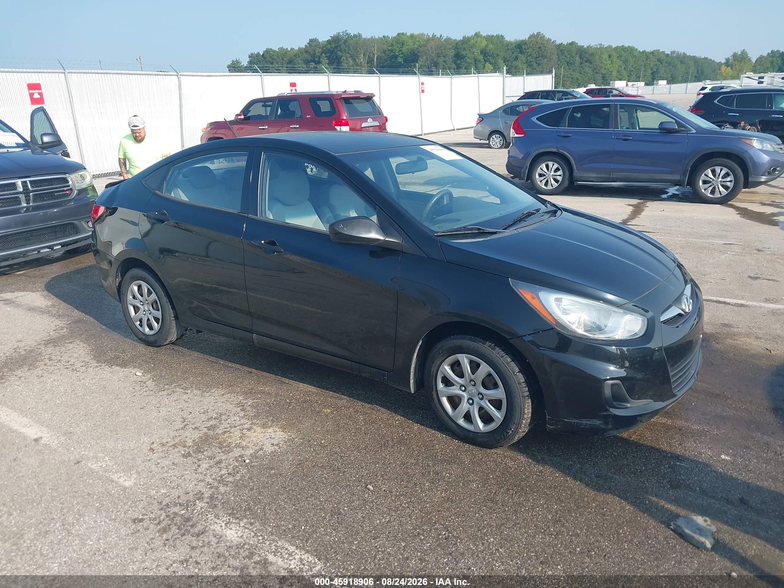 2012 Hyundai Accent Gls Black vin: KMHCT4AE5CU050519