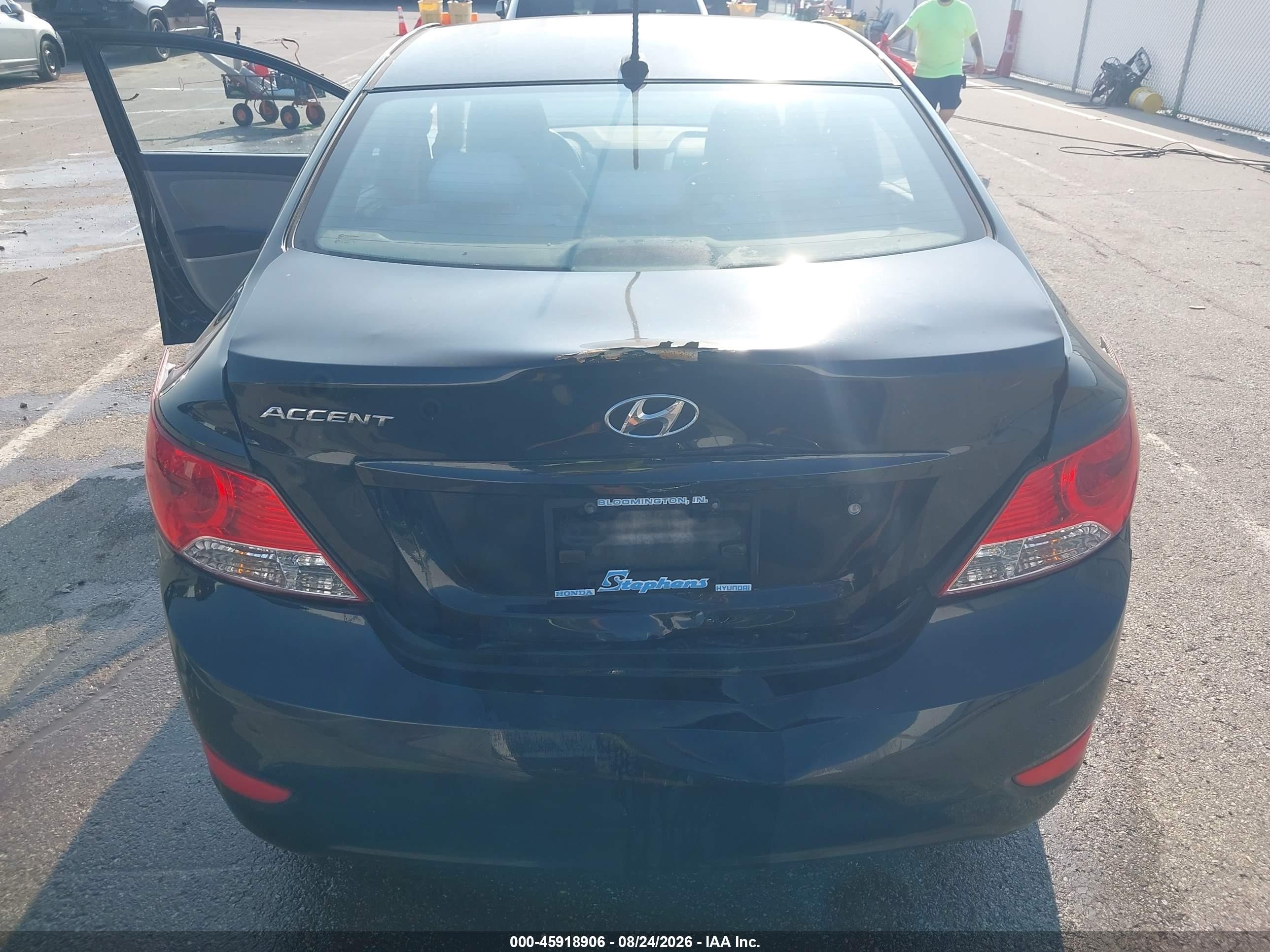 2012 Hyundai Accent Gls Black vin: KMHCT4AE5CU050519