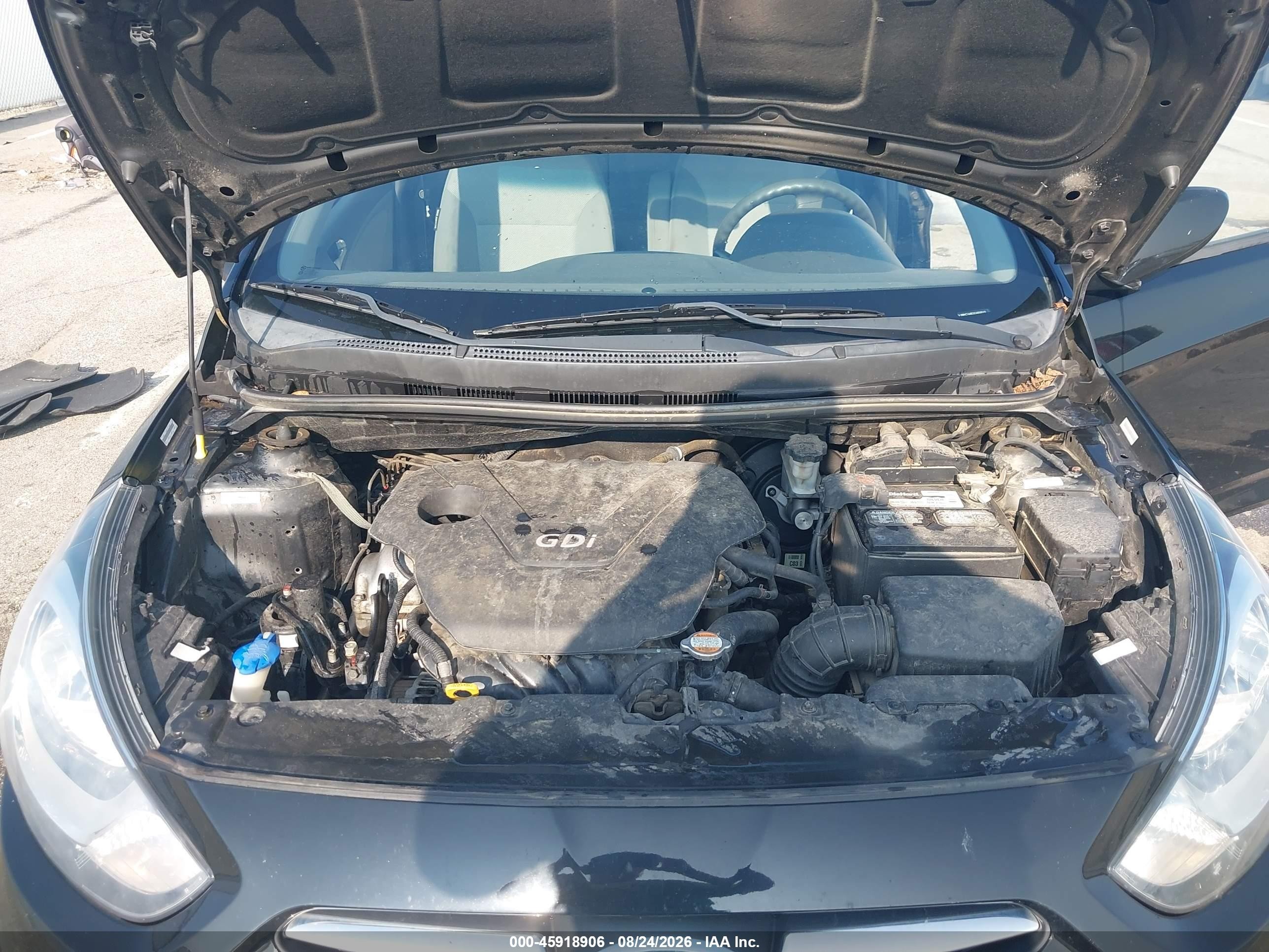 2012 Hyundai Accent Gls Black vin: KMHCT4AE5CU050519