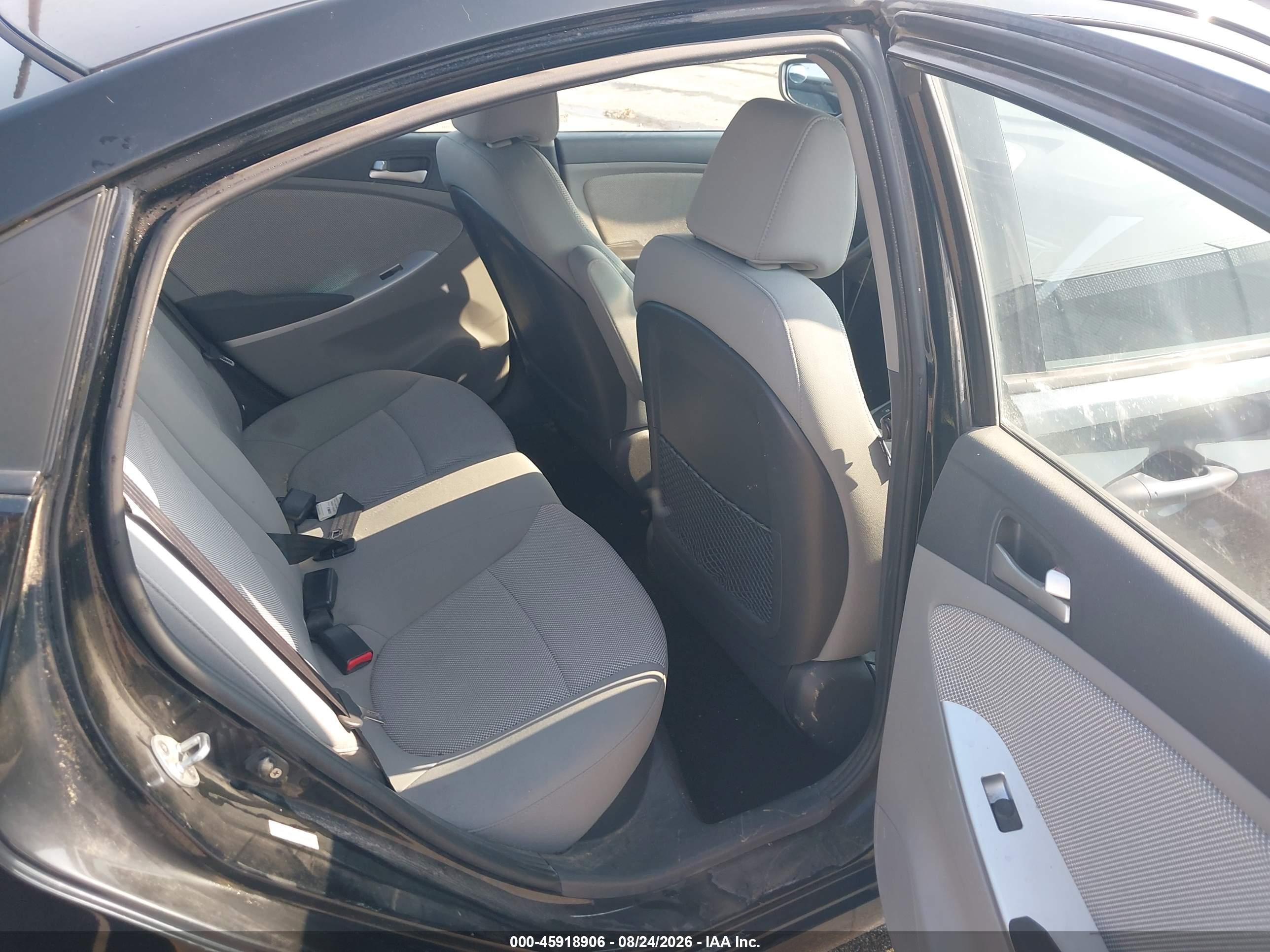 2012 Hyundai Accent Gls Black vin: KMHCT4AE5CU050519