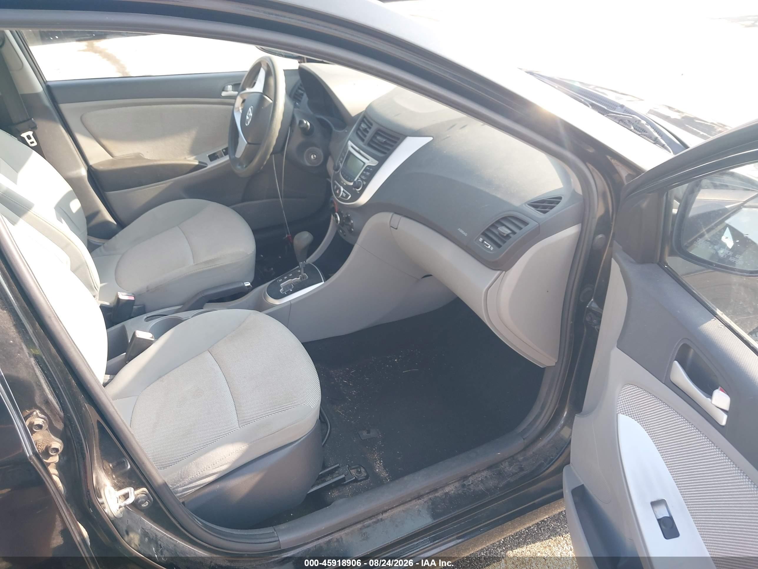 2012 Hyundai Accent Gls Black vin: KMHCT4AE5CU050519