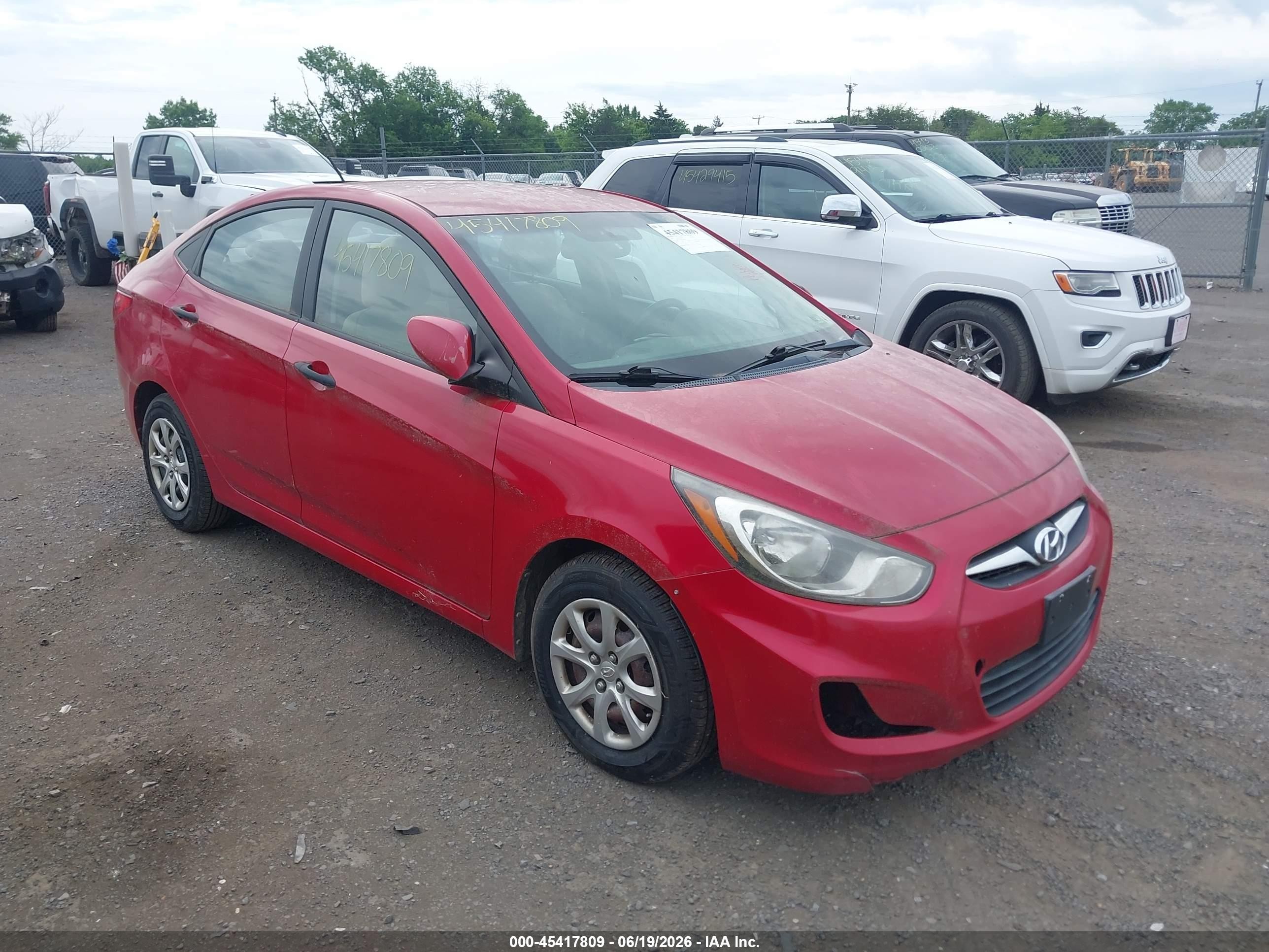 2012 Hyundai Accent Gls Red vin: KMHCT4AE5CU093323