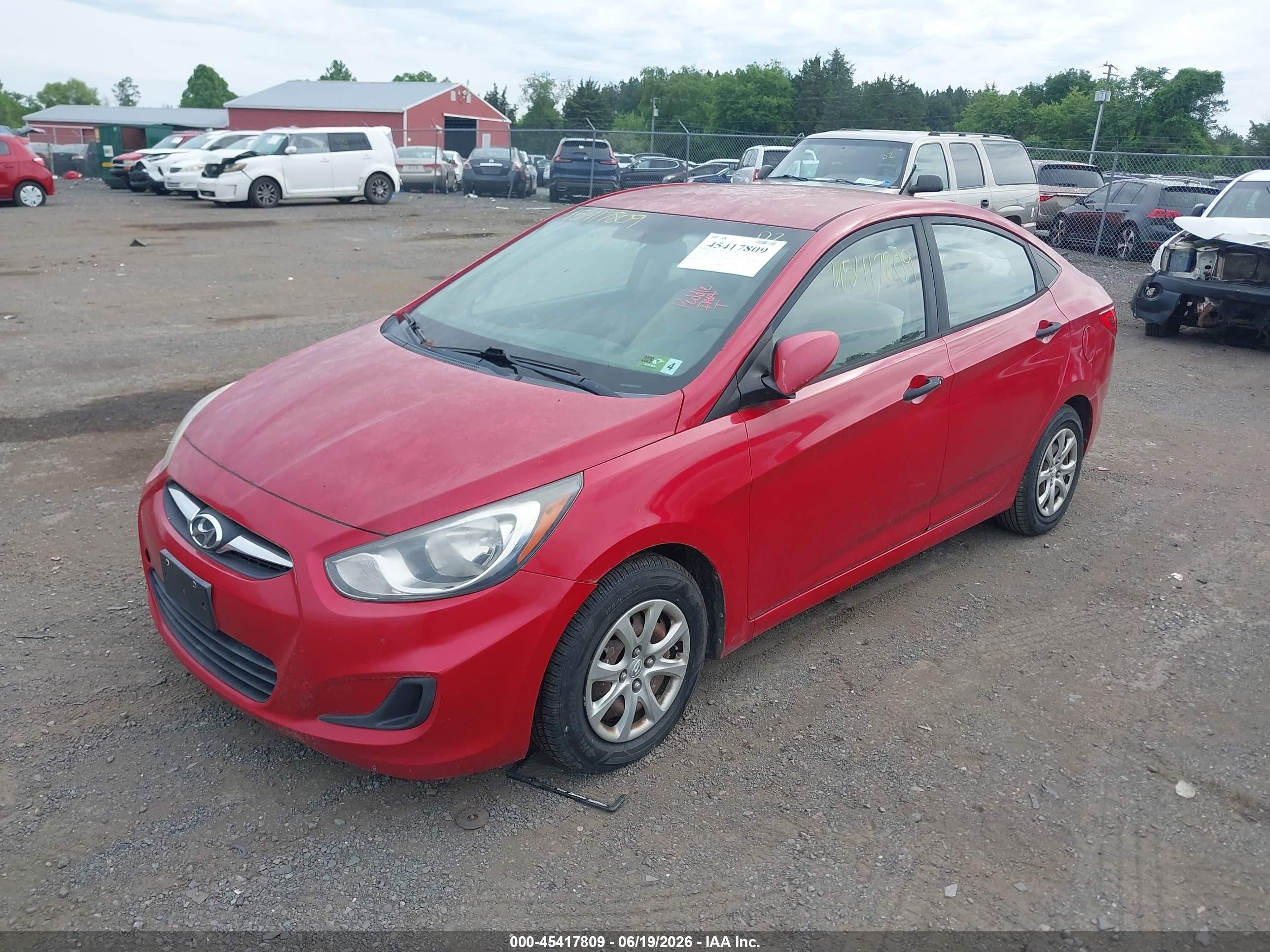2012 Hyundai Accent Gls Красный vin: KMHCT4AE5CU093323