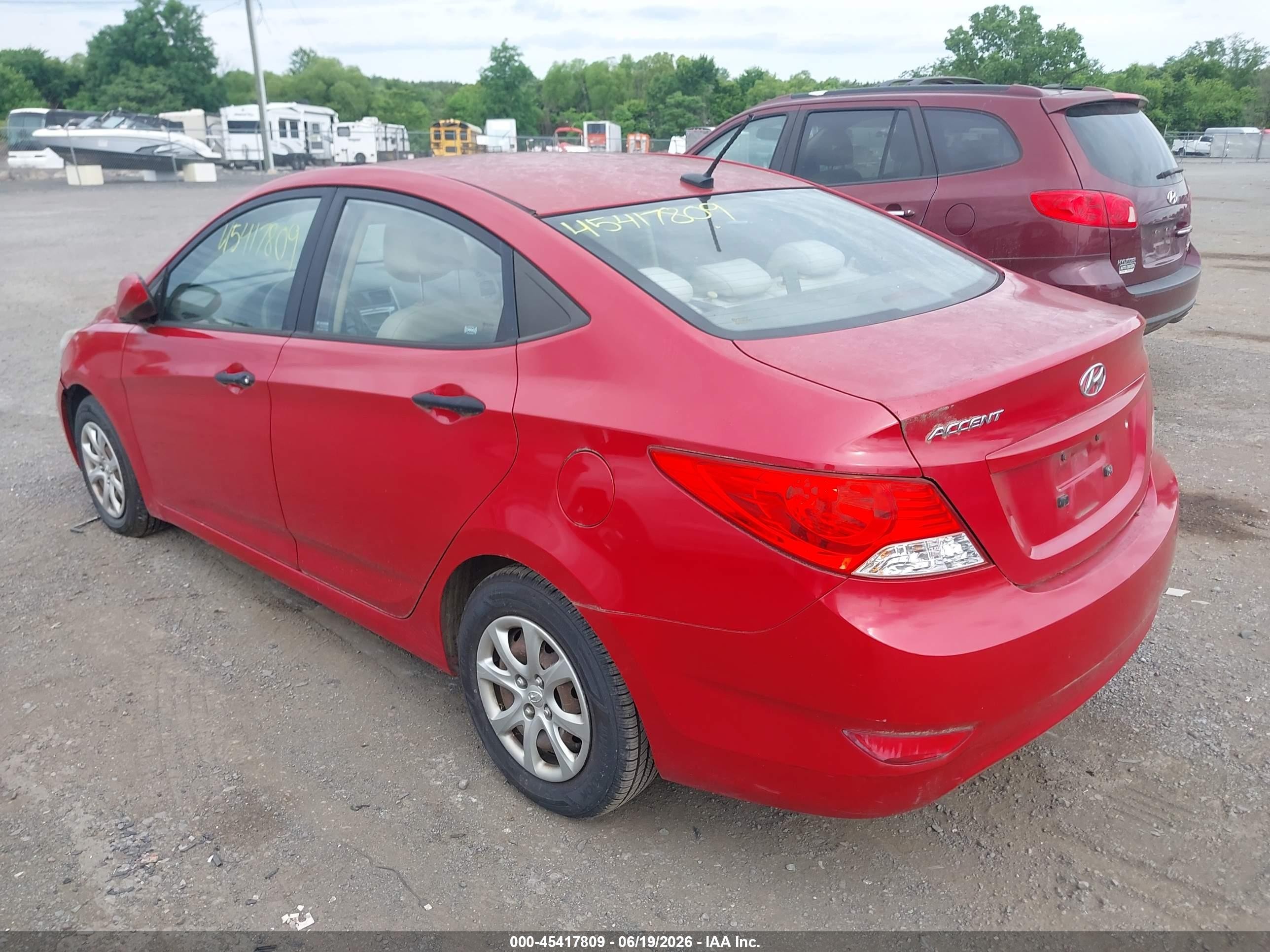 2012 Hyundai Accent Gls Красный vin: KMHCT4AE5CU093323