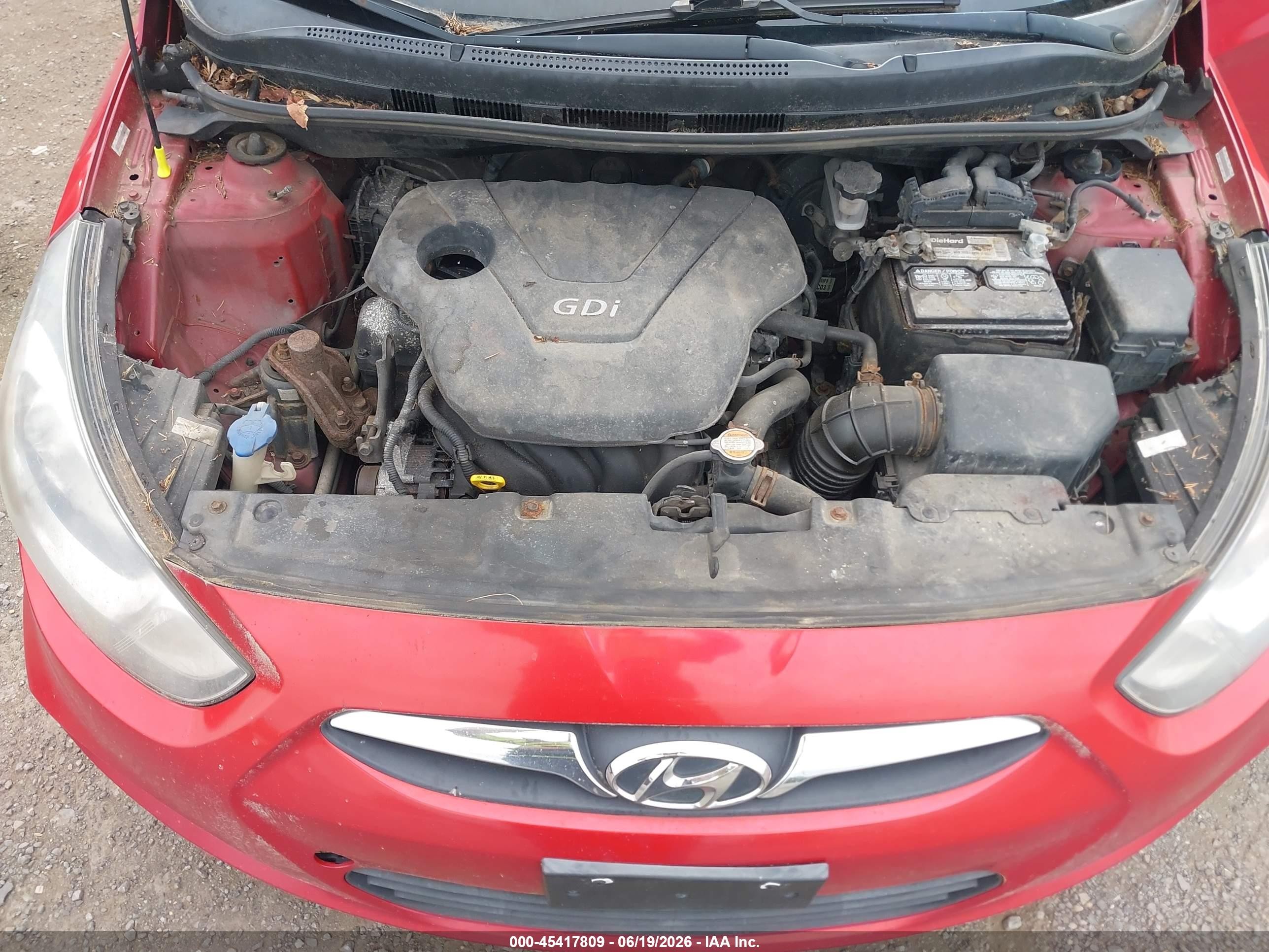 2012 Hyundai Accent Gls Красный vin: KMHCT4AE5CU093323