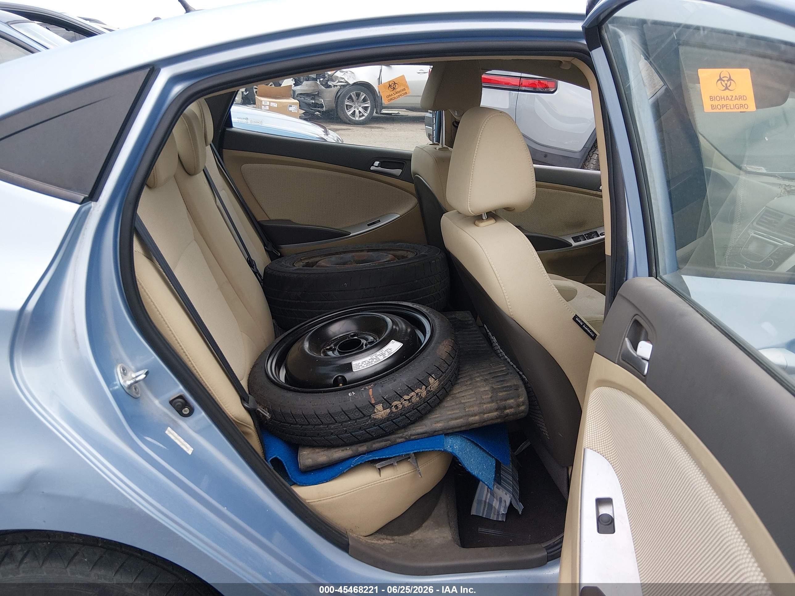 2012 Hyundai Accent Gls Blue vin: KMHCT4AE5CU109195