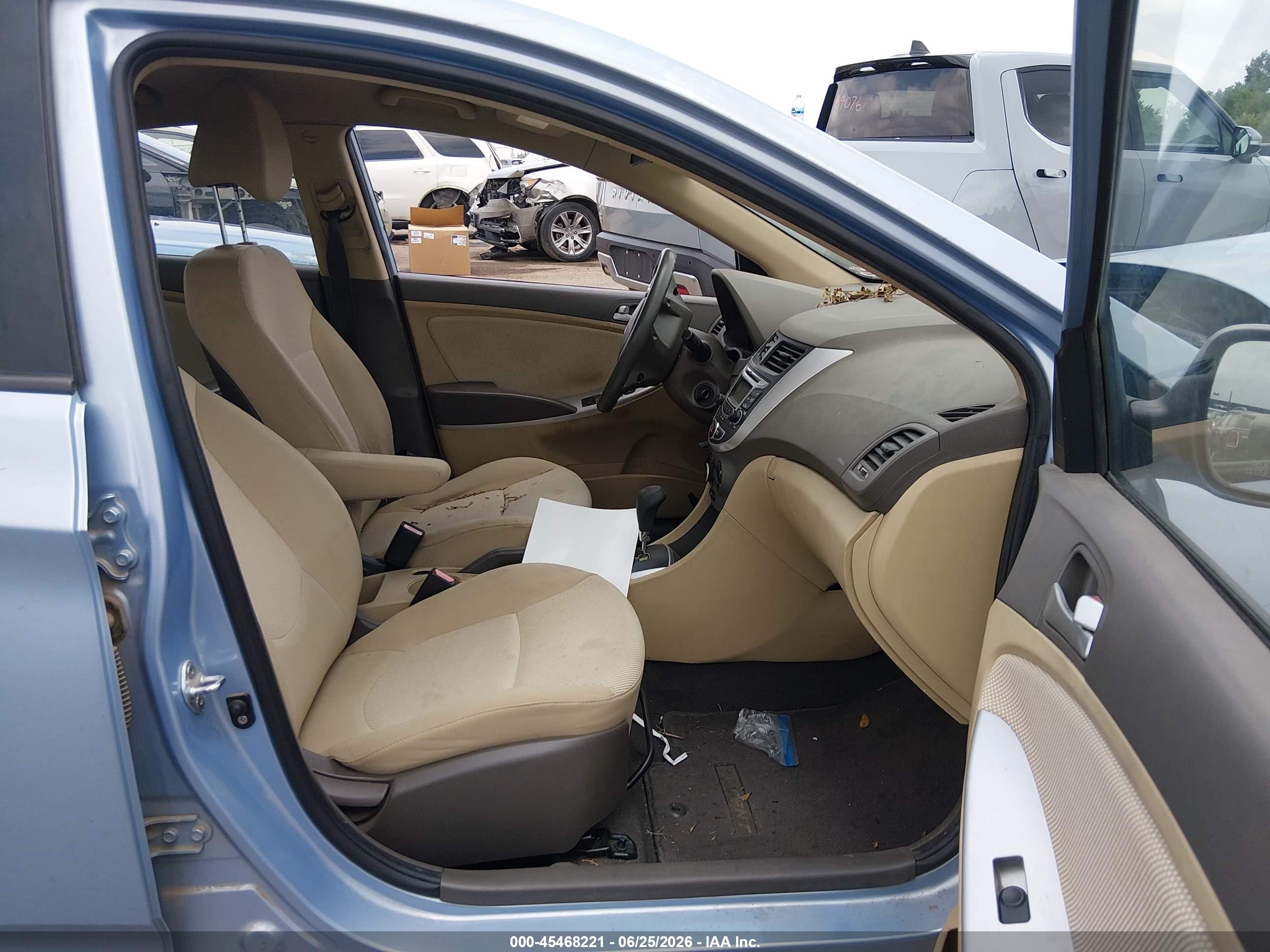 2012 Hyundai Accent Gls Blue vin: KMHCT4AE5CU109195