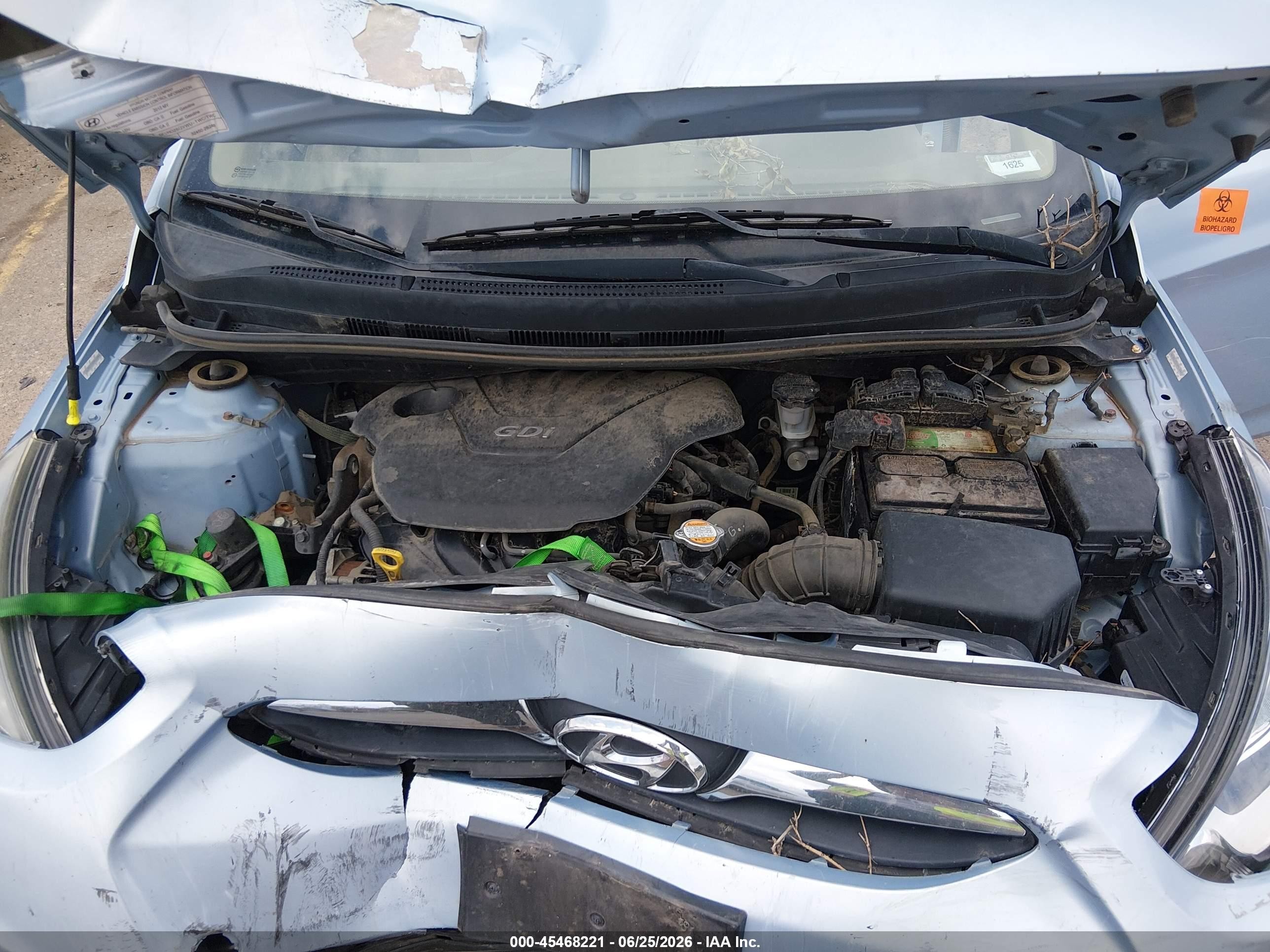 2012 Hyundai Accent Gls Blue vin: KMHCT4AE5CU109195
