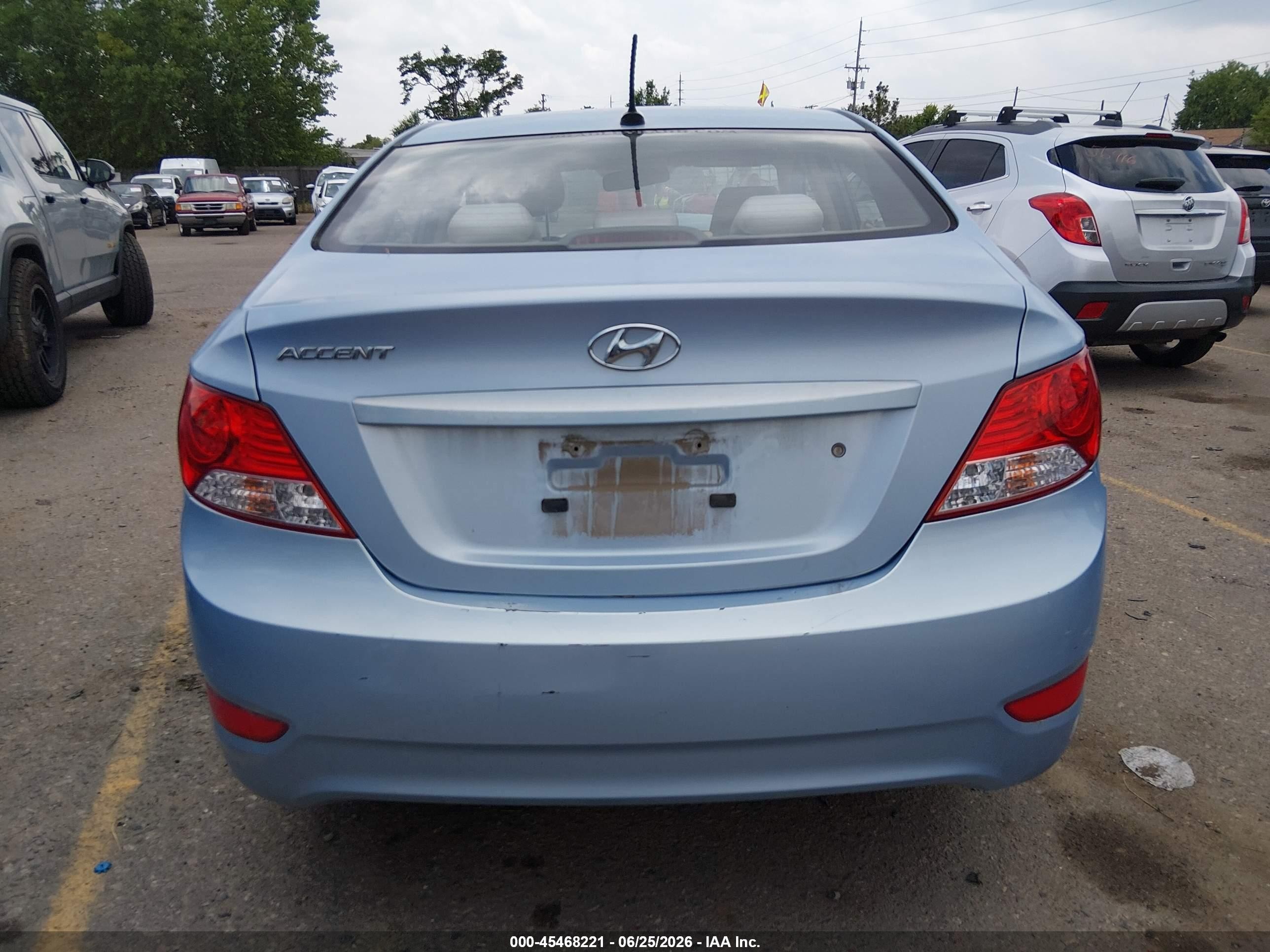2012 Hyundai Accent Gls Blue vin: KMHCT4AE5CU109195
