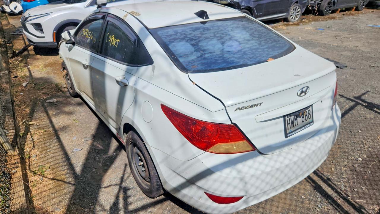 2012 Hyundai Accent Gls White vin: KMHCT4AE5CU123646