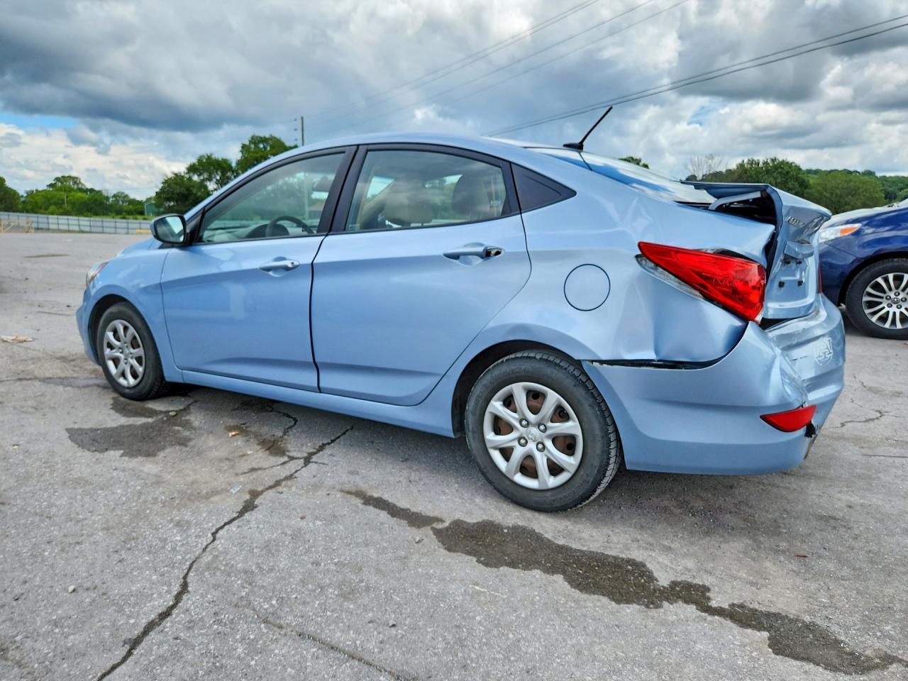 2012 Hyundai Accent Gls Blue vin: KMHCT4AE5CU124909