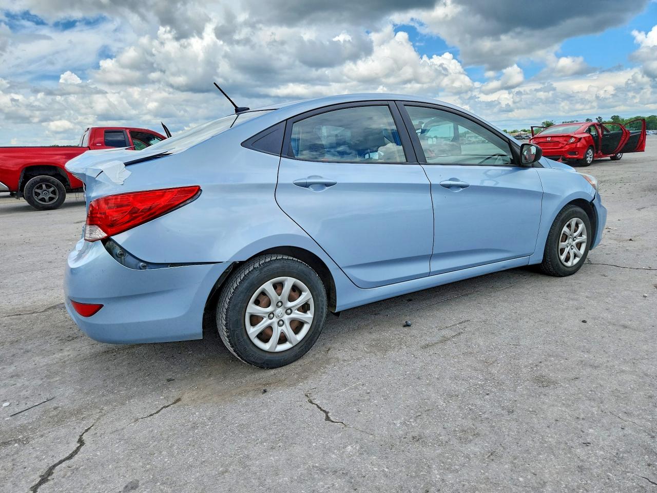 2012 Hyundai Accent Gls Blue vin: KMHCT4AE5CU124909