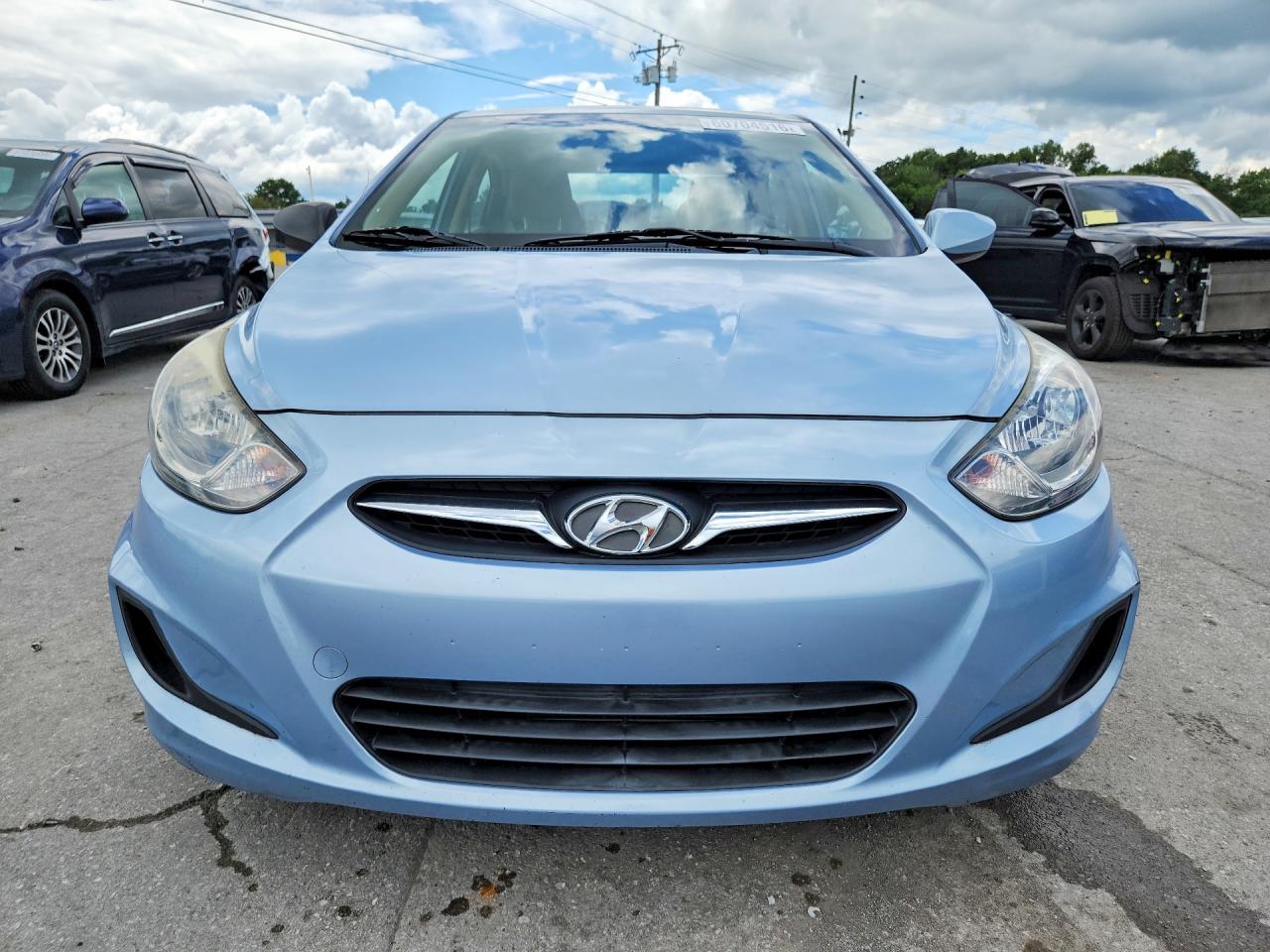 2012 Hyundai Accent Gls Blue vin: KMHCT4AE5CU124909