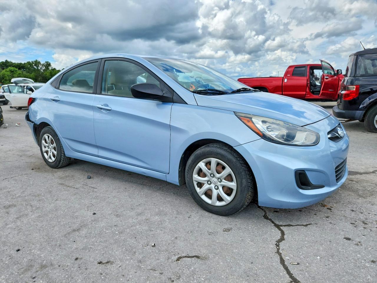 2012 Hyundai Accent Gls Blue vin: KMHCT4AE5CU124909