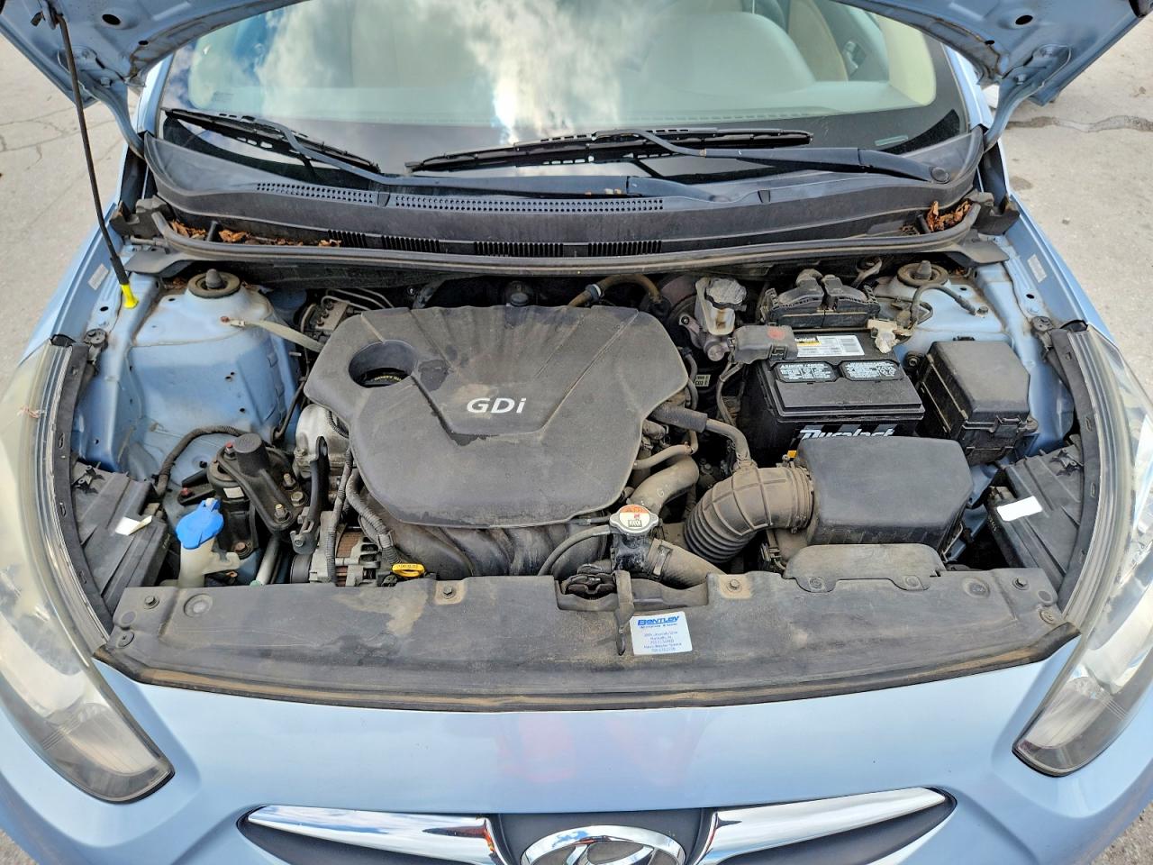2012 Hyundai Accent Gls Blue vin: KMHCT4AE5CU124909